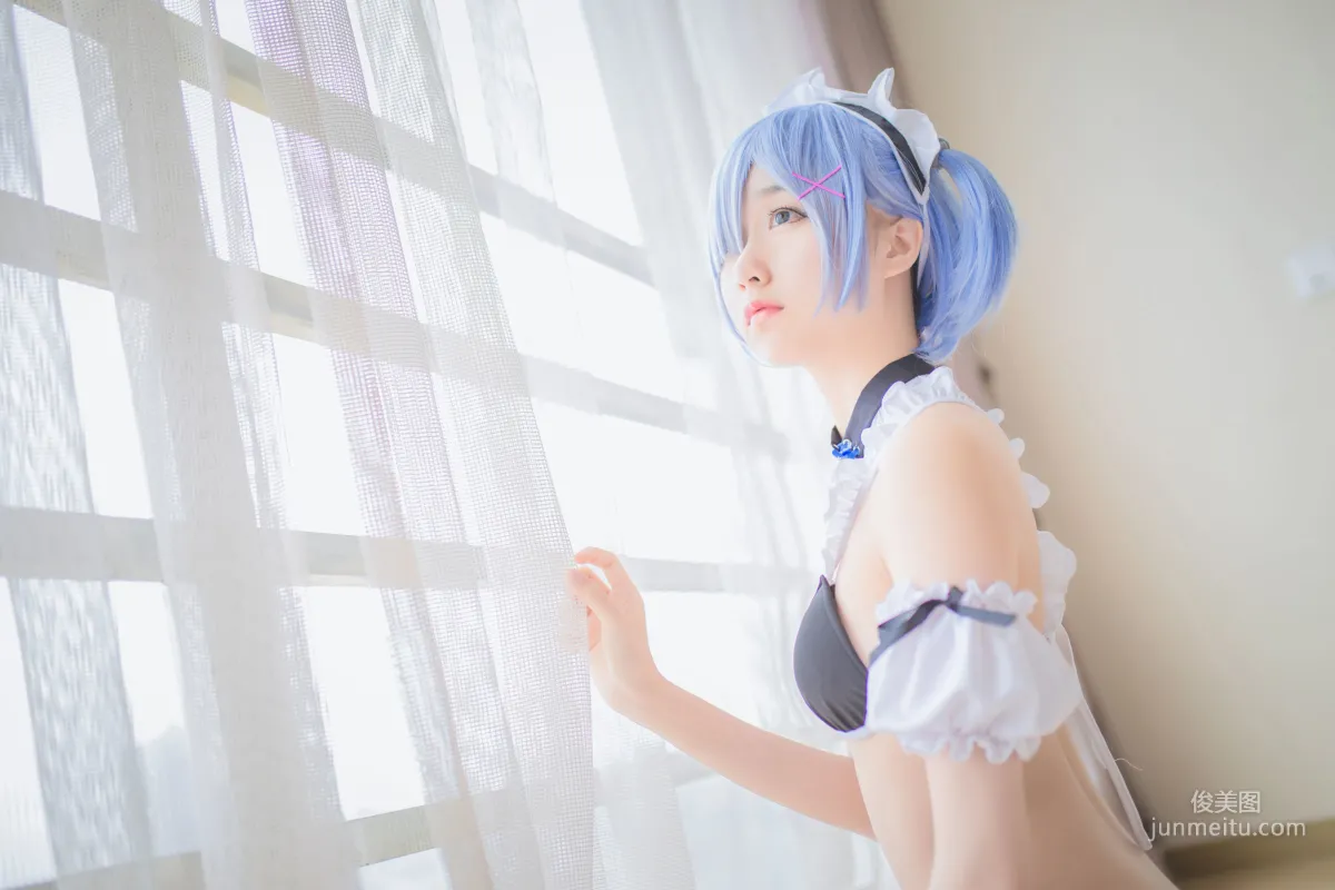 Mu Mianmian OwO, Rem Swimsuit + Bunny Girl [Web Idols] Photo Set photo 13