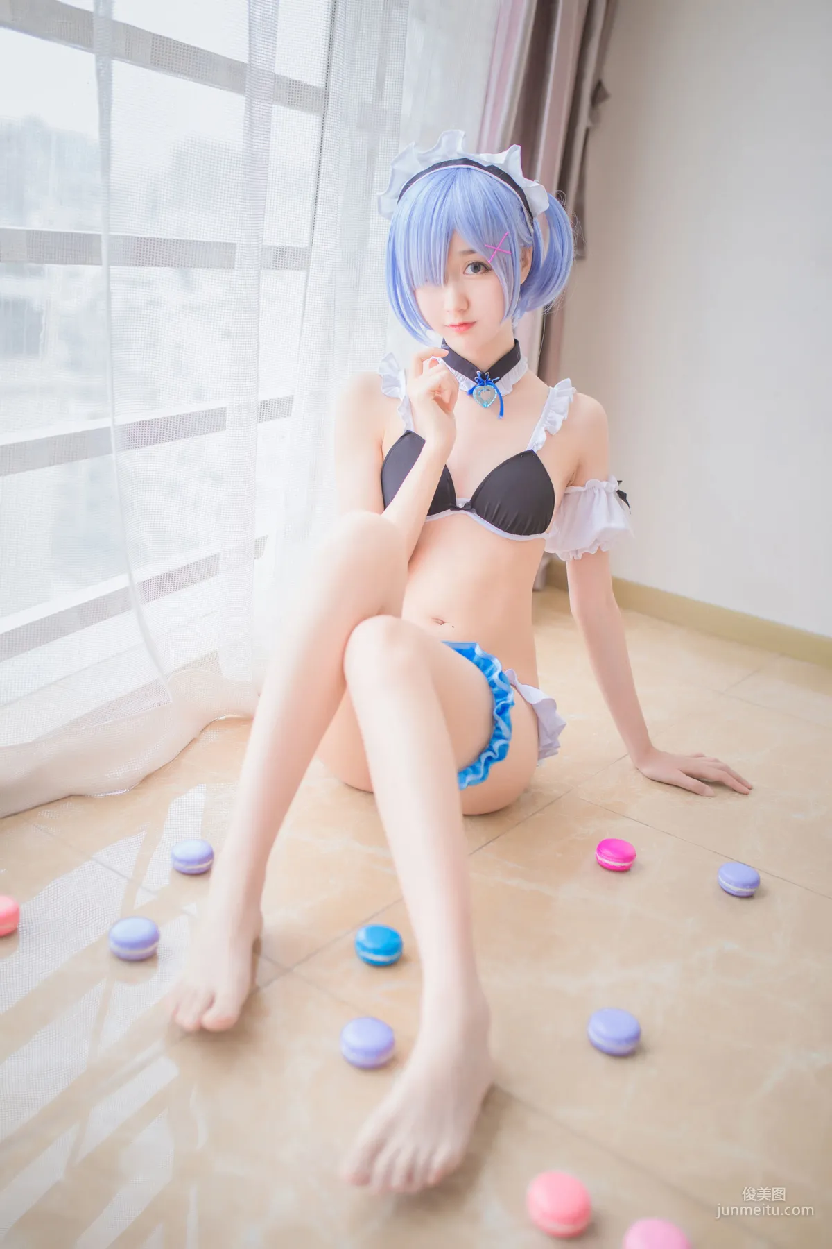 Mu Mianmian OwO, Rem Swimsuit + Bunny Girl [Web Idols] Photo Set photo 15