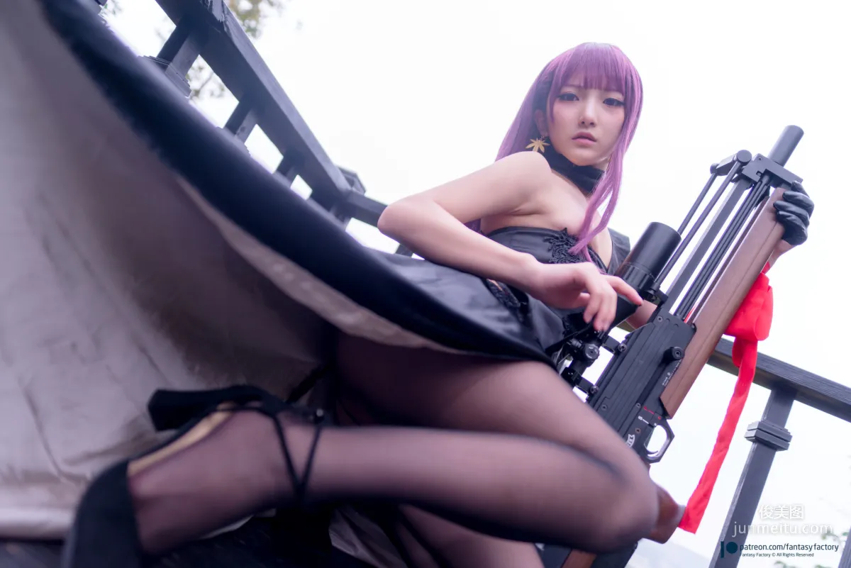 COSER小丁《黑絲+黑膠+女殺手》 [Fantasy Factory] 寫真集 42