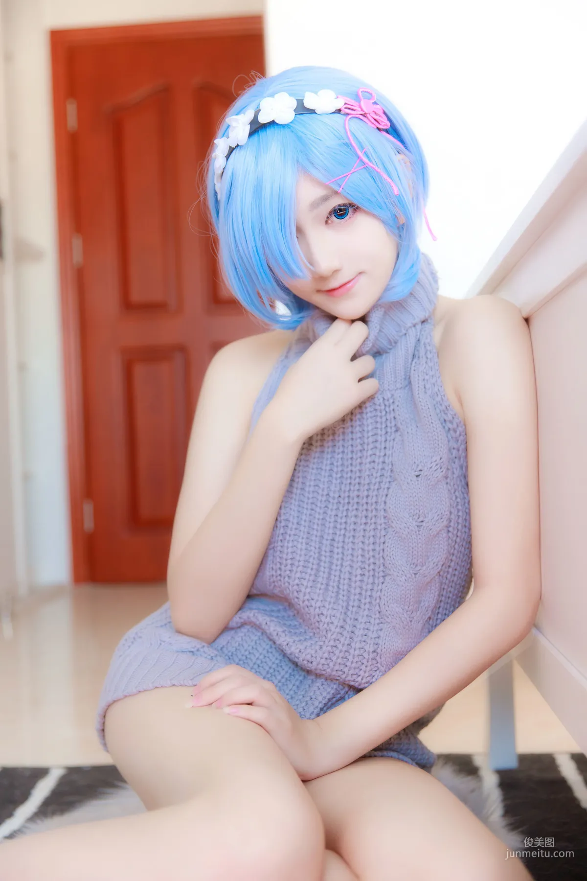 Nantao Momoko, Rem Backless Sweater [Cosplay Collection] Photo Set photo 7