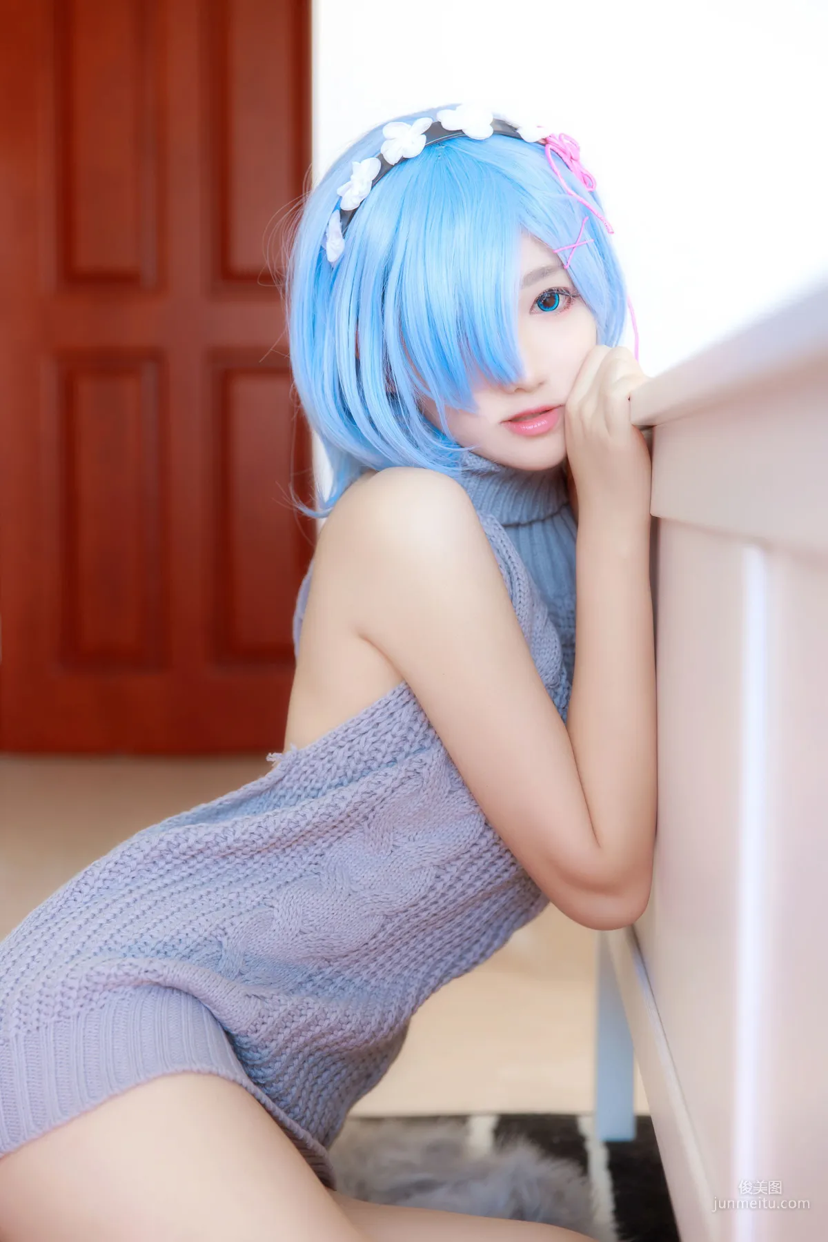 Nantao Momoko, Rem Backless Sweater [Cosplay Collection] Photo Set photo 3