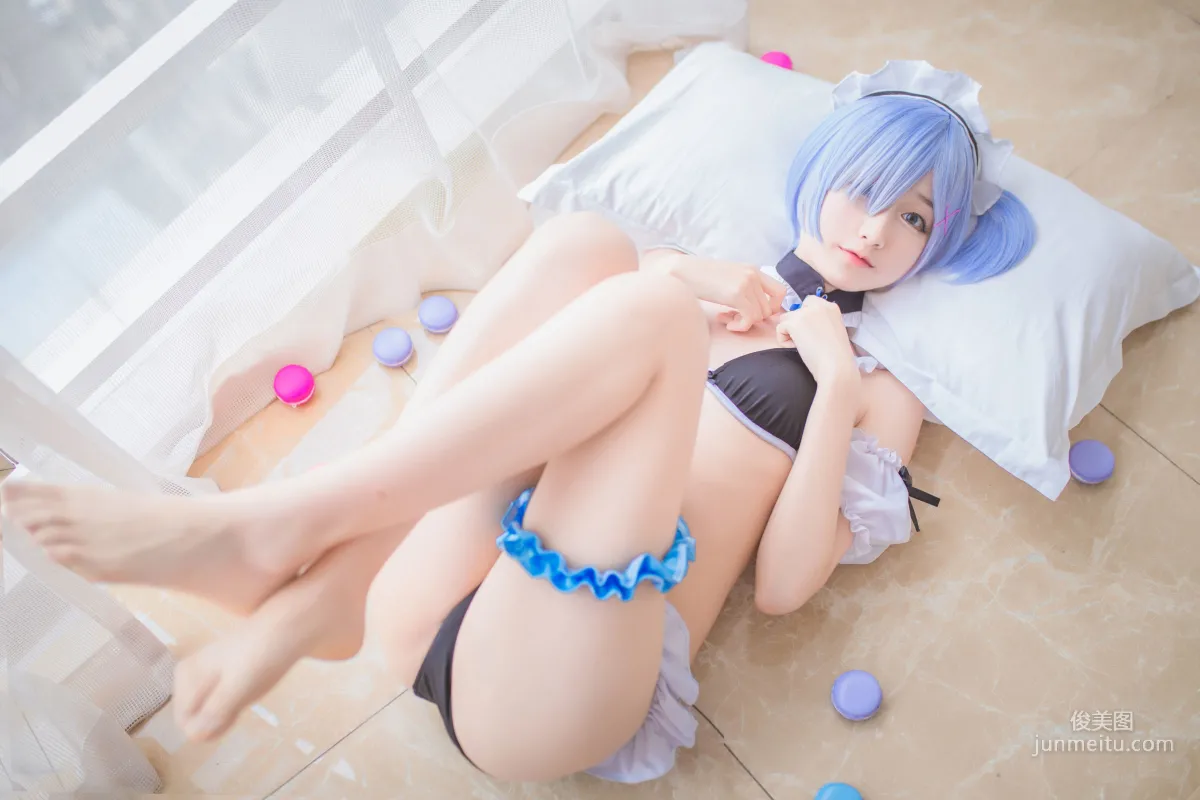 Mu Mianmian OwO, Rem Swimsuit + Bunny Girl [Web Idols] Photo Set photo 19