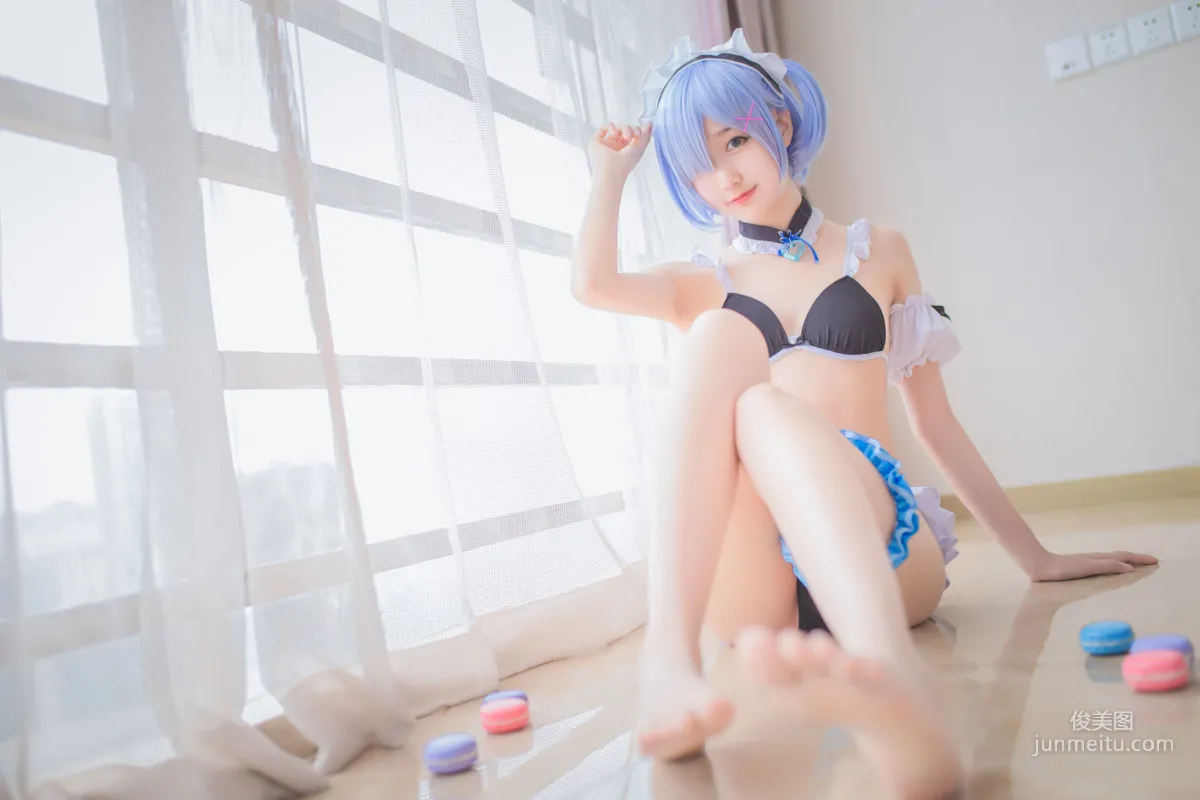Mu Mianmian OwO, Rem Swimsuit + Bunny Girl [Web Idols] Photo Set photo 14