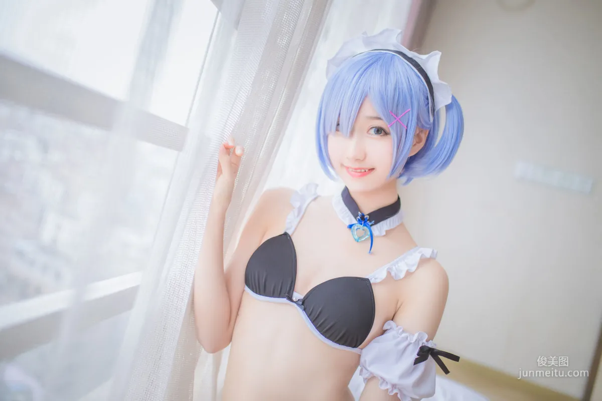Mu Mianmian OwO, Rem Swimsuit + Bunny Girl [Web Idols] Photo Set photo 20
