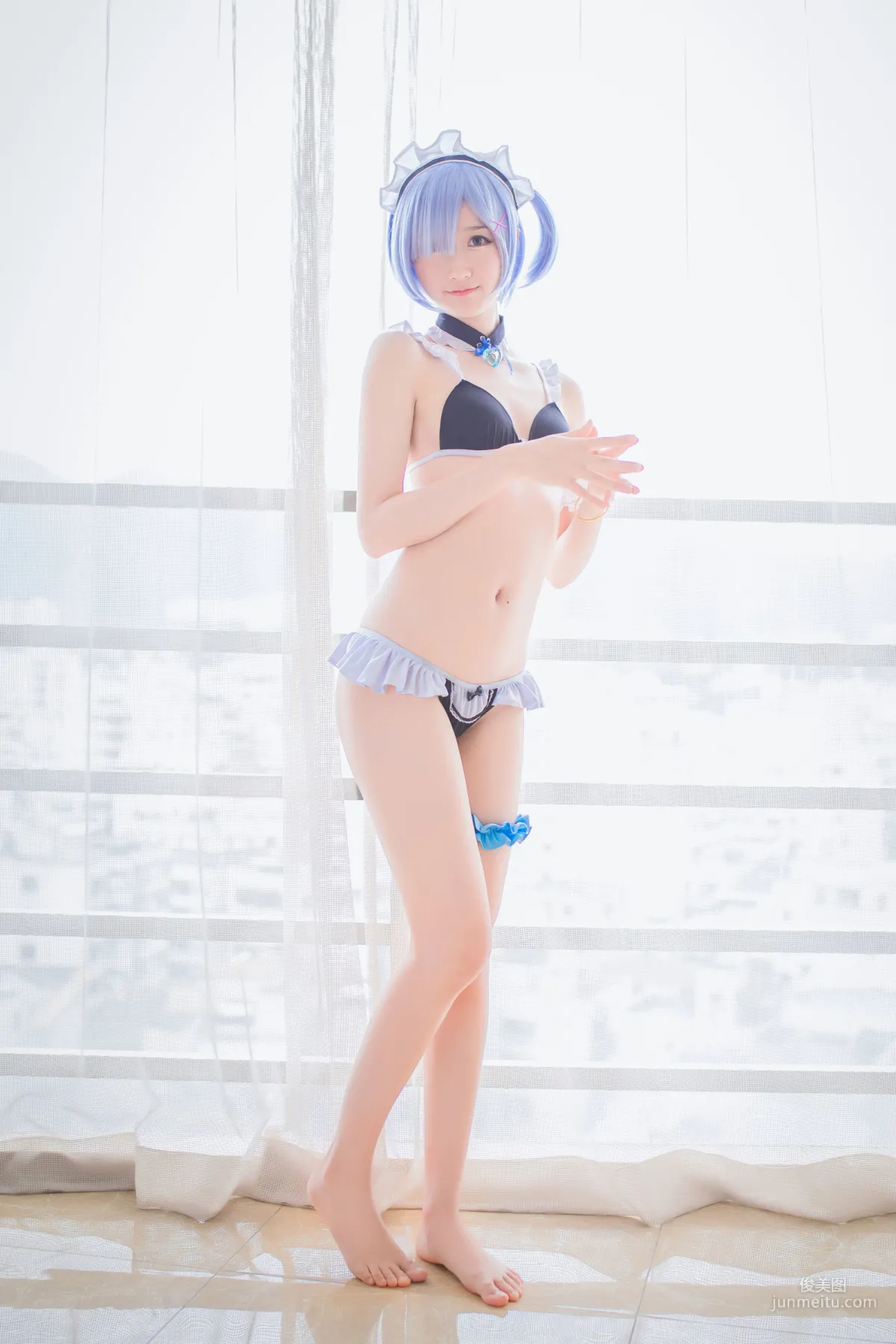 Mu Mianmian OwO, Rem Swimsuit + Bunny Girl [Web Idols] Photo Set photo 4