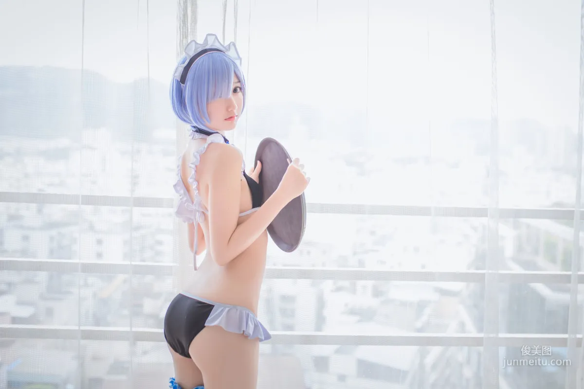 Mu Mianmian OwO, Rem Swimsuit + Bunny Girl [Web Idols] Photo Set photo 3
