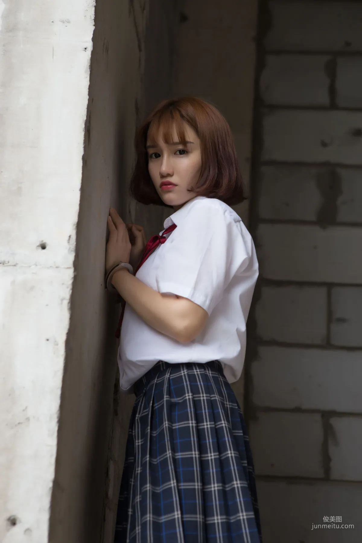 k8 Aojiao Mengmeng Vivian, School Uniform Outdoor Bondage Photo Set photo 26