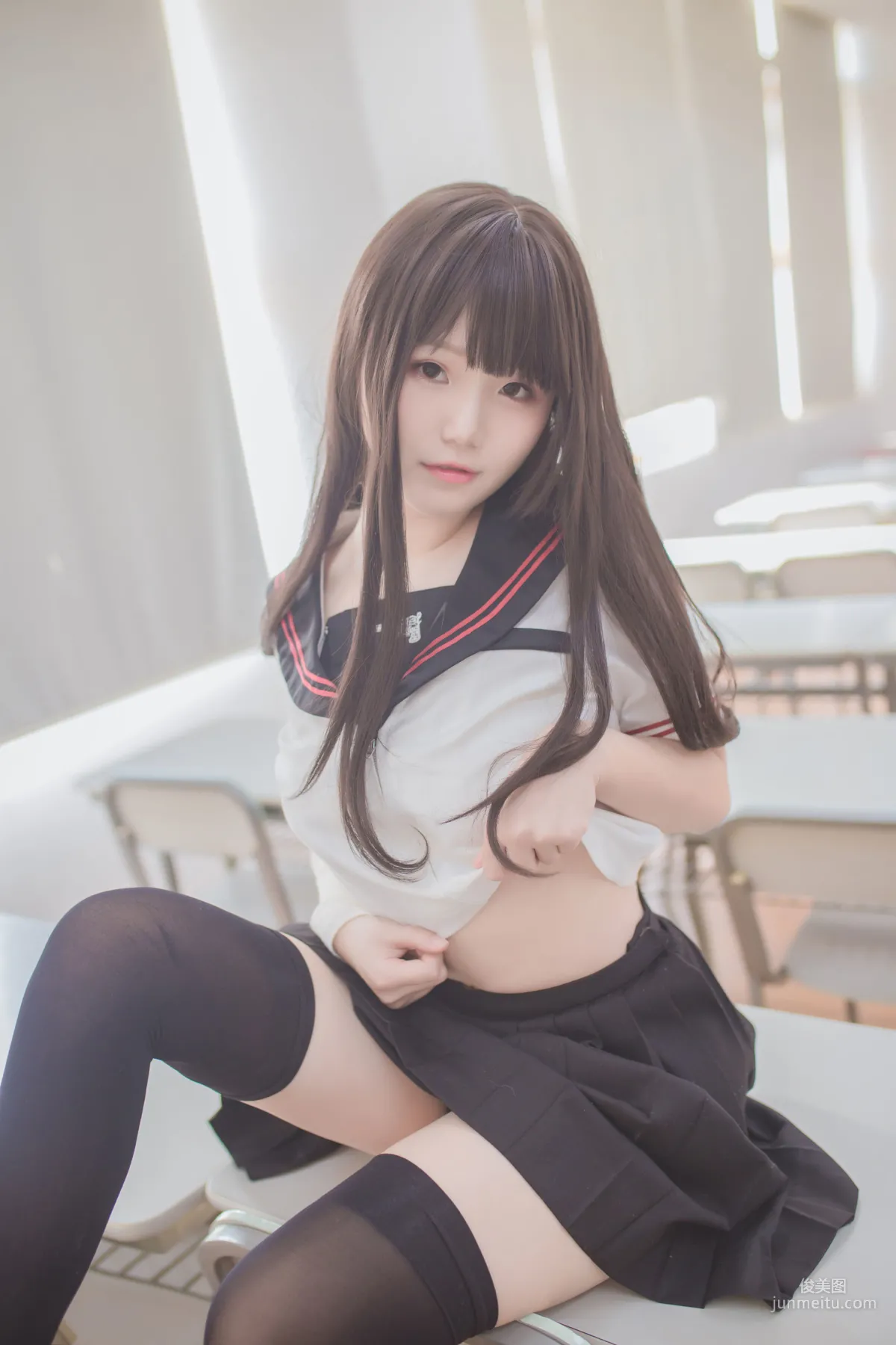 Yoko宅夏Cos《黑絲JK》 [COSPLAY美女] 寫真集 12