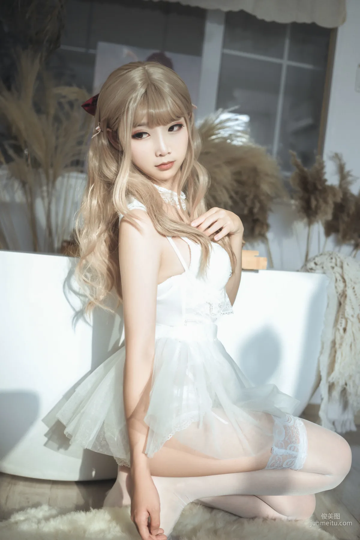 COSER Mianbing Xianer, Retro Lingerie Set [Cosplay] Photo Set photo 16