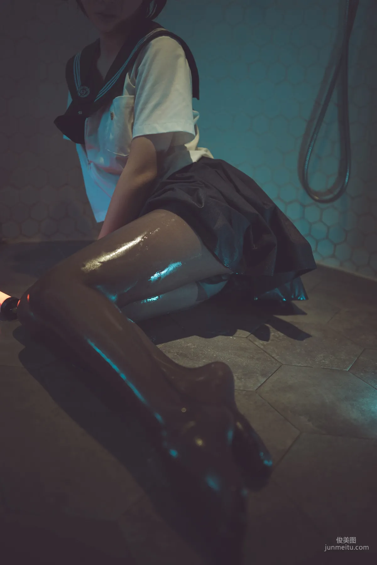 Mianbing Xianer, Girl in the Mind, Bathtub Black Stockings [Web Idols] Photo Set photo 15