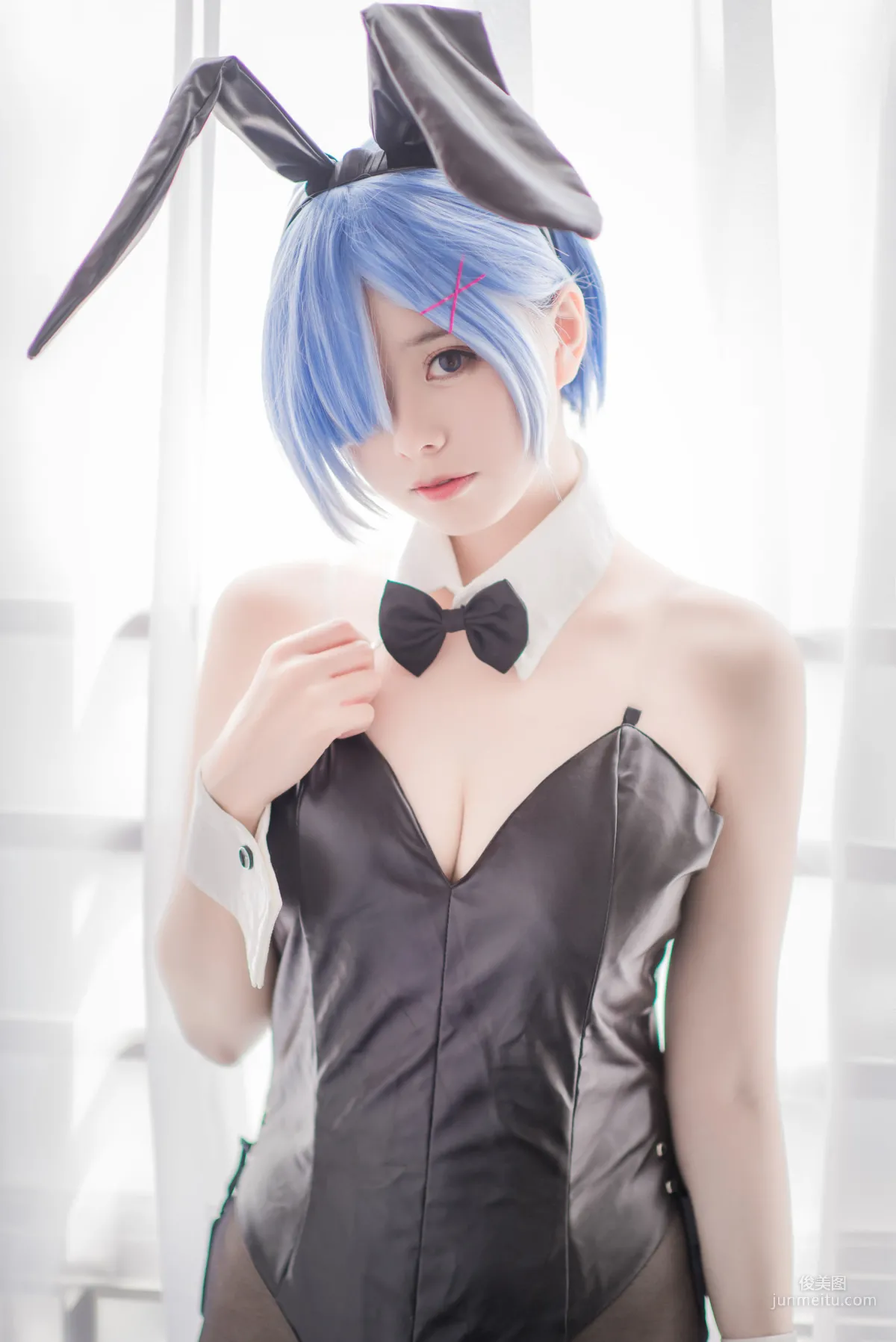 Xiaoye Meizi w 'White Gauze Skirt + Rem Nurse + Rem Bunny Girl' [Web Idols] Photo Set photo 25