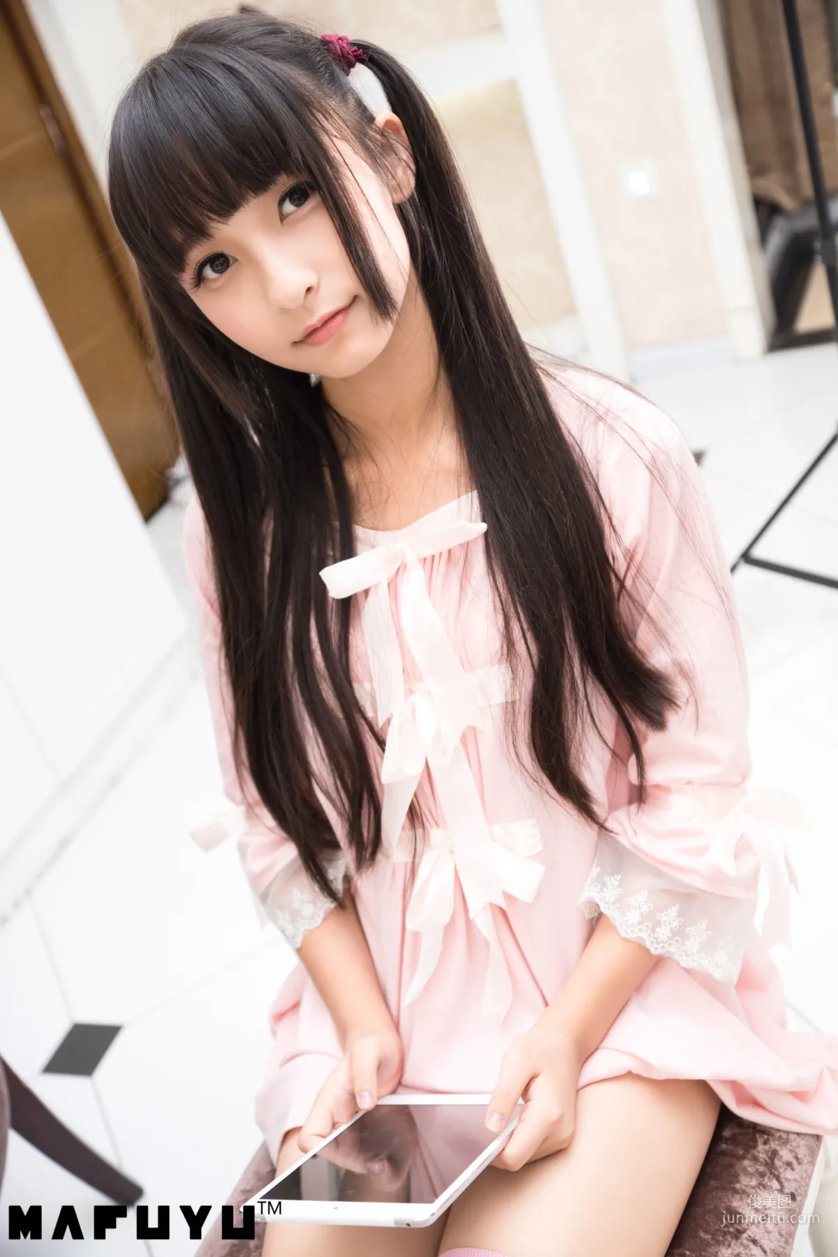 Shenle Banzhen Dong, Pink and White Stripes Series [Cosplay Collection] Photo Set photo 11