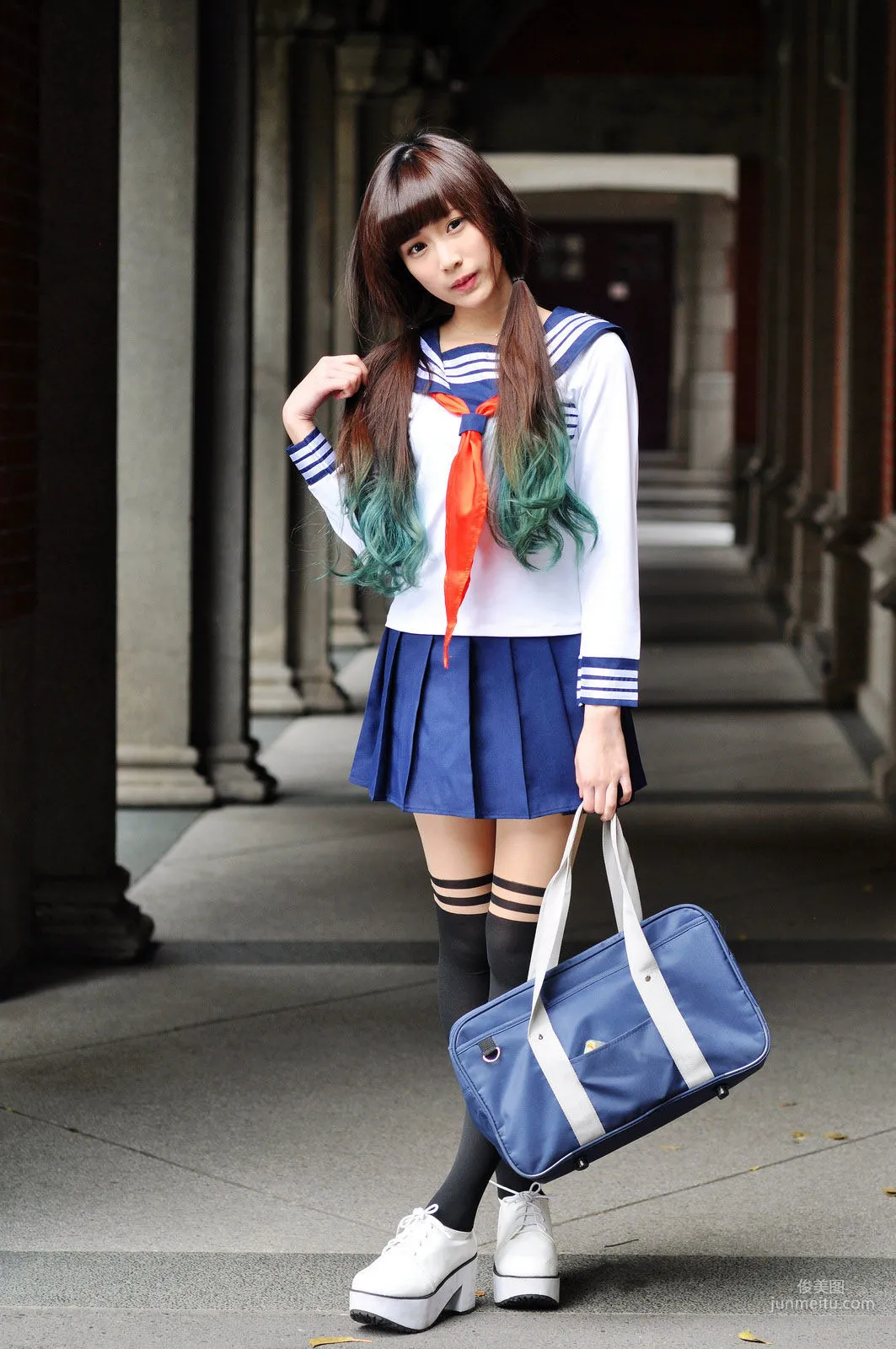 Zhang Chushan, Taipei Zhongshan Station McDonald's, School Beauty Goddess Park Fresh Outdoor Shoot Photo Set photo 37