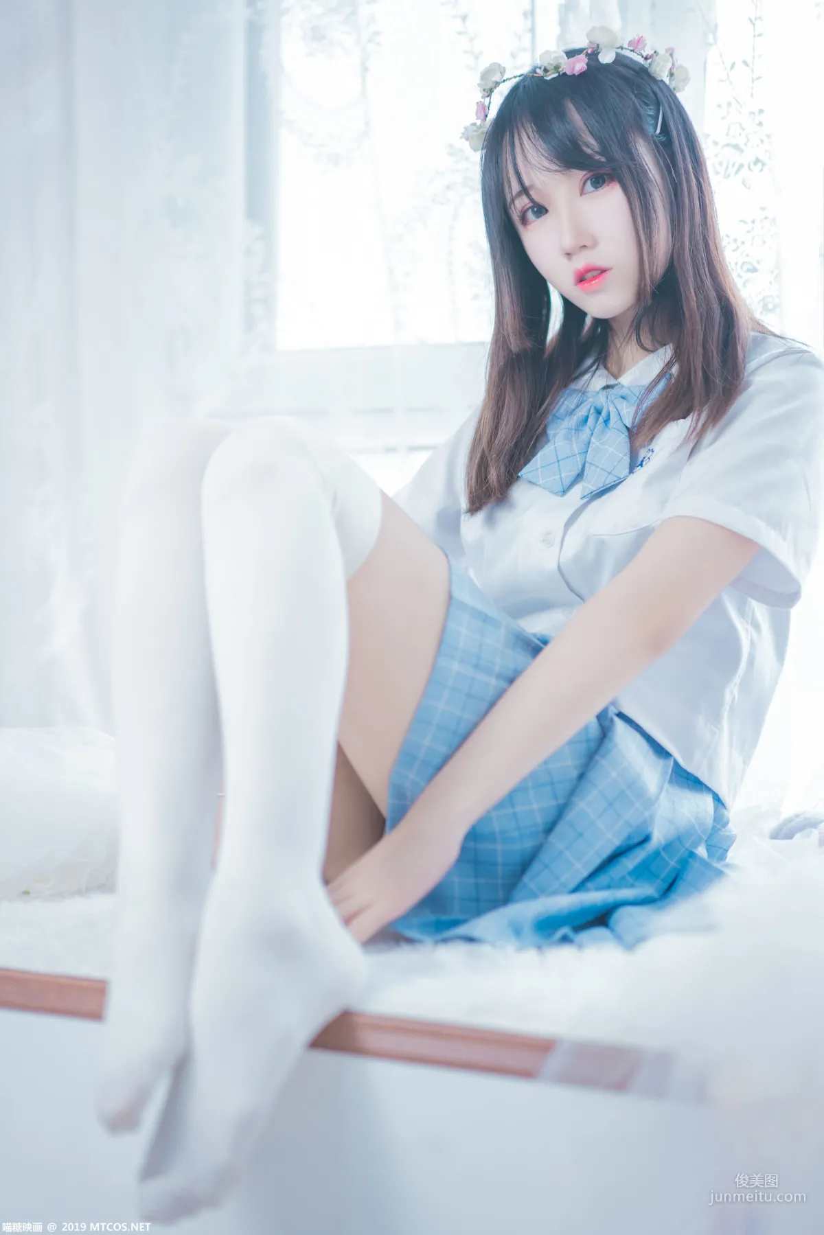 《蓝白梦幻少女》 [喵糖映画] VOL.019 写真集9