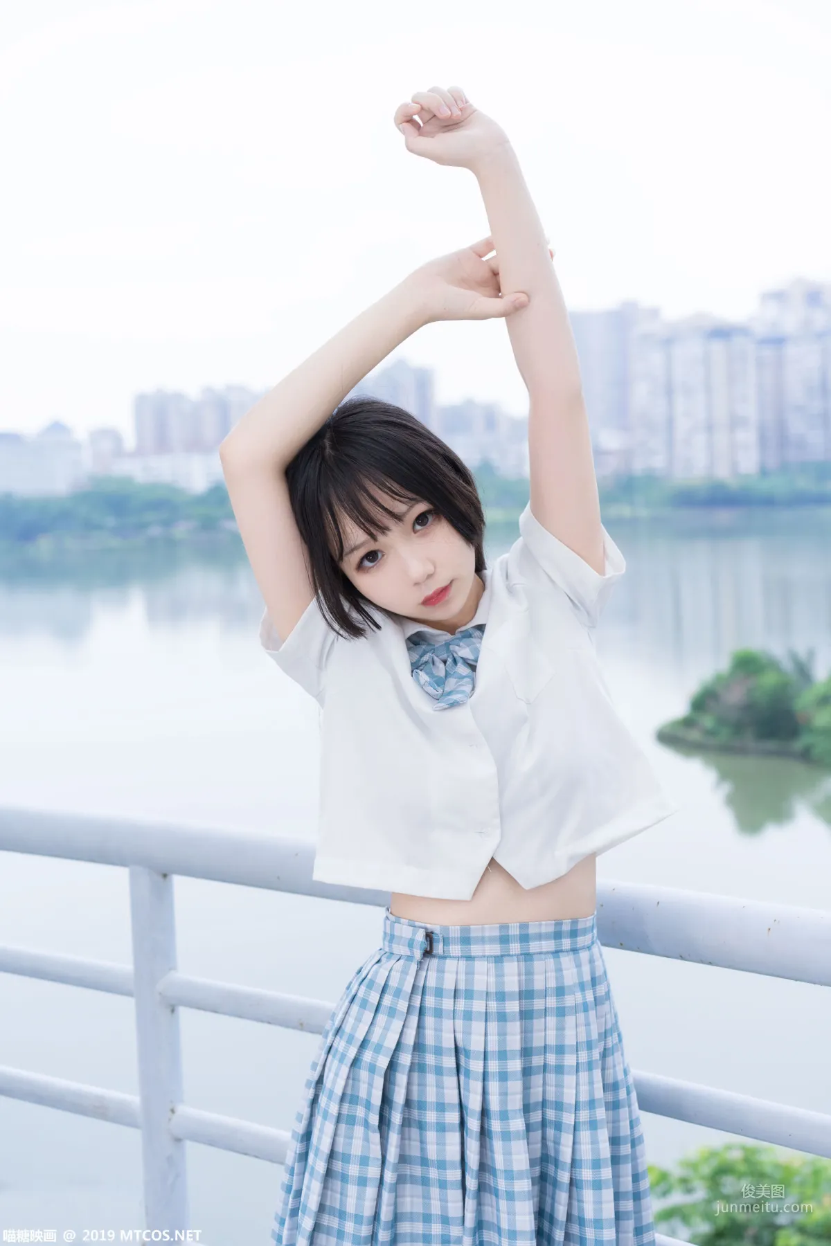 《白丝格子裙少女》 [喵糖映画] VOL.015 写真集41