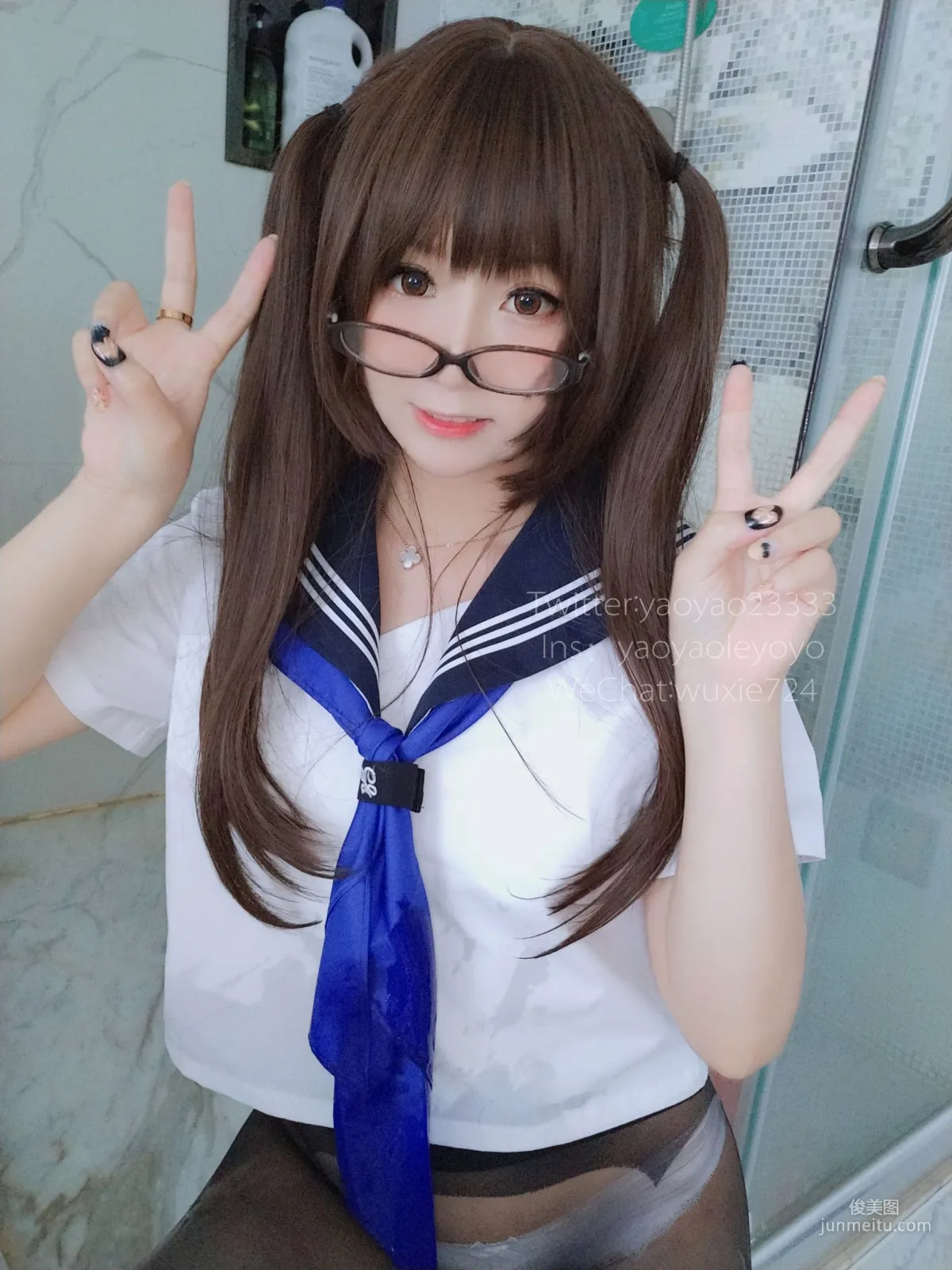 摇摇乐yoyo《蓝色jk》 [COSPLAY福利] 写真集1