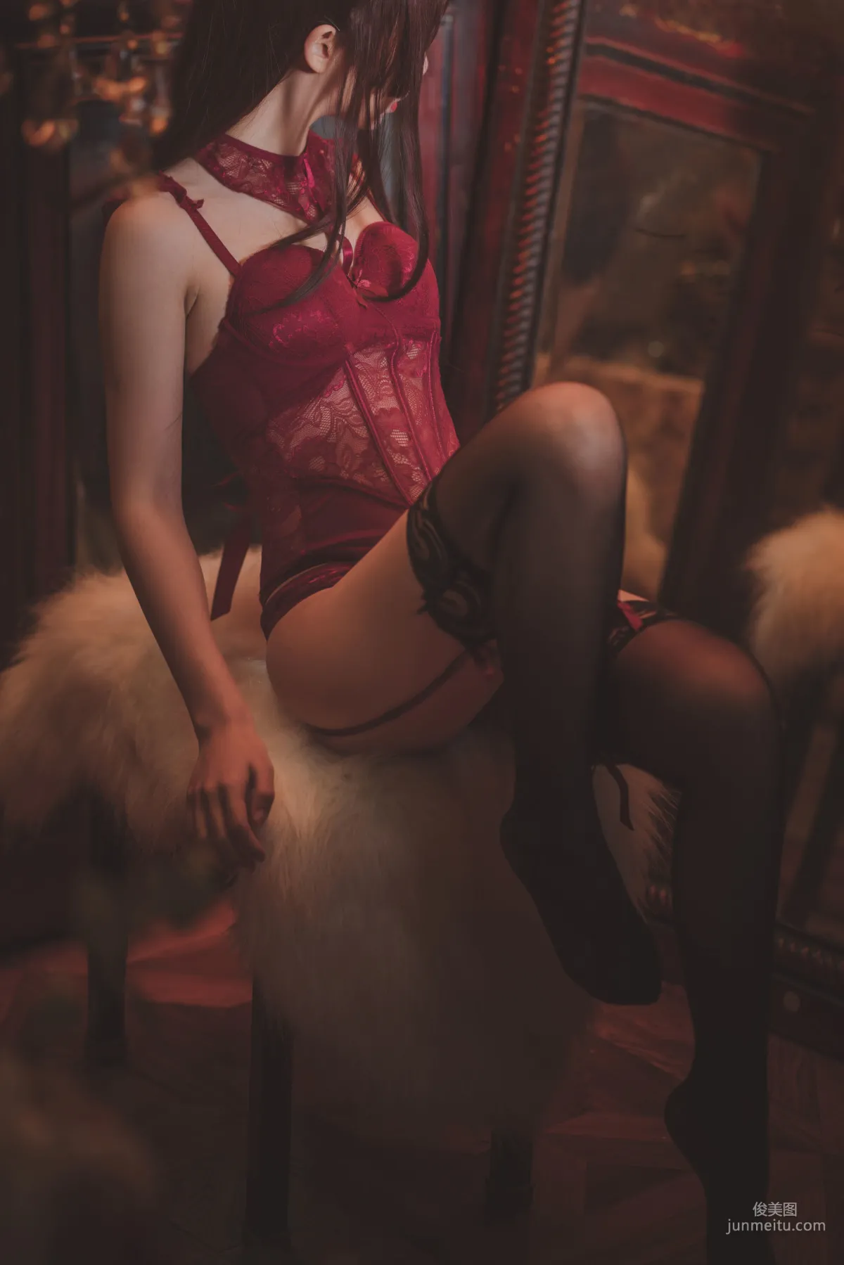 Mianbing Xianer, Inner Girl + Red Corset [Web Idols] Photo Set photo 3