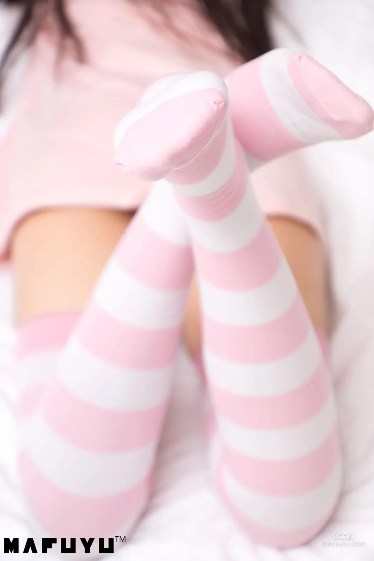 Shenle Banzhen Dong, Pink and White Stripes Series [Cosplay Collection] Photo Set photo 48