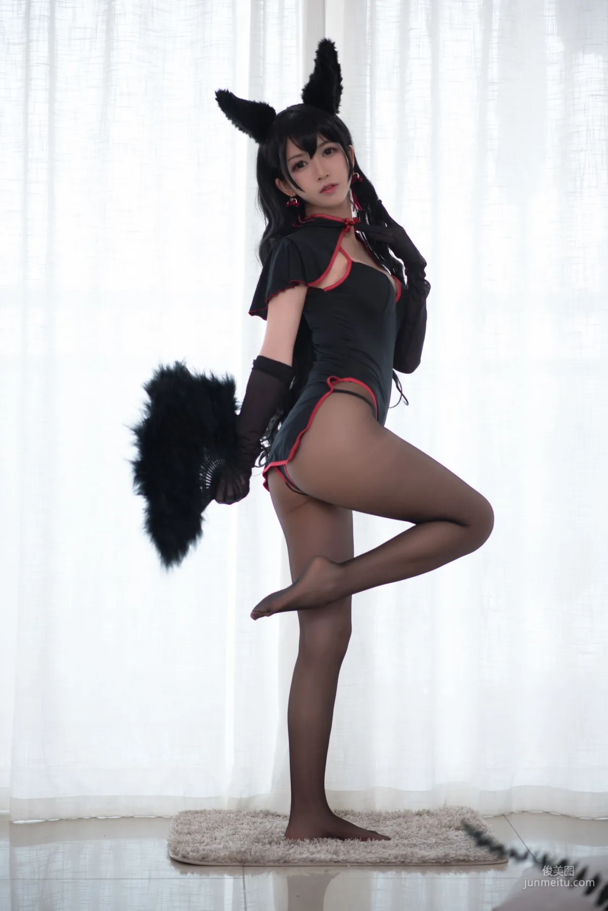鳗鱼霏儿《兽耳+黑丝》 [COSPLAY美女] 写真集1