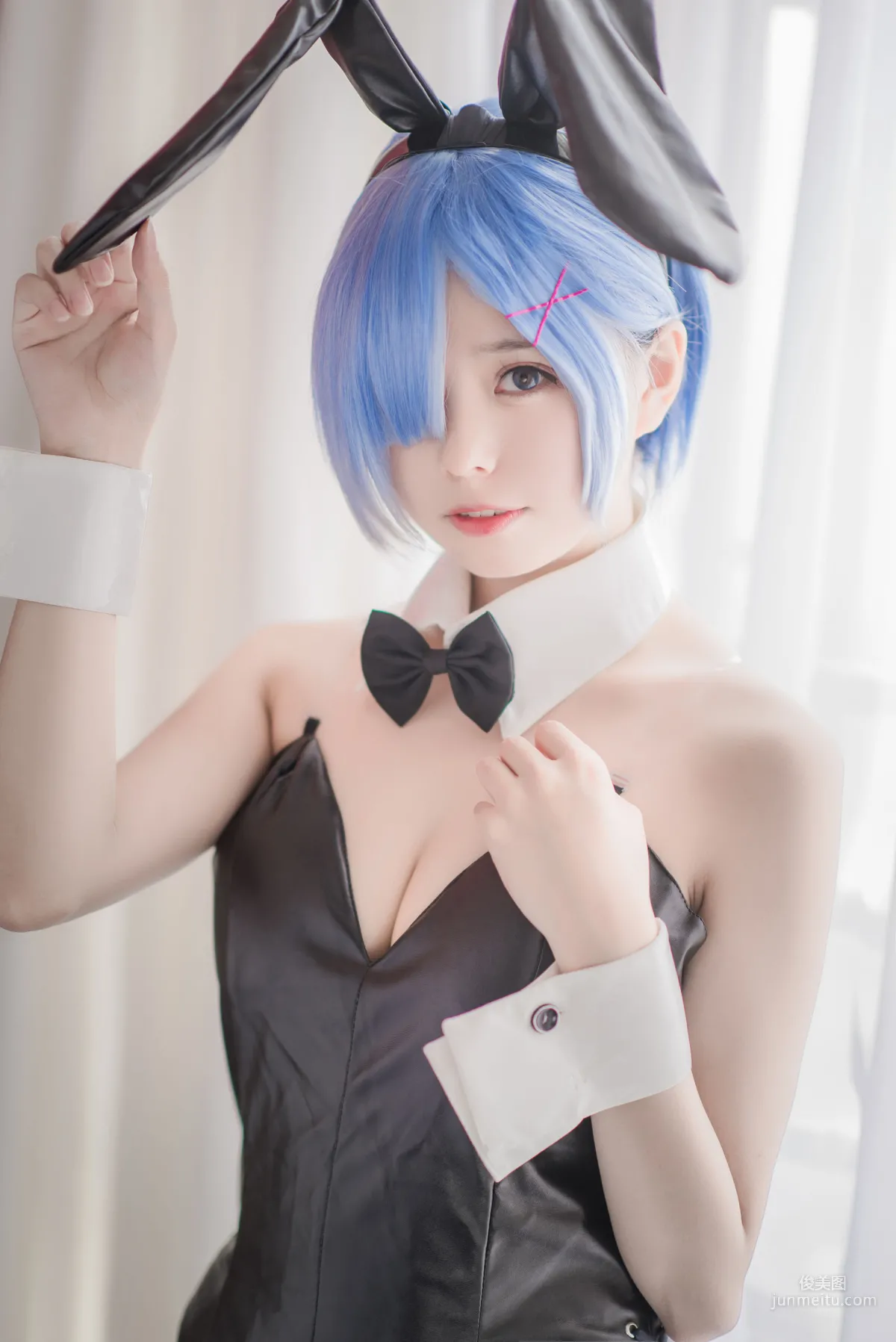 Xiaoye Meizi w 'White Gauze Skirt + Rem Nurse + Rem Bunny Girl' [Web Idols] Photo Set photo 29