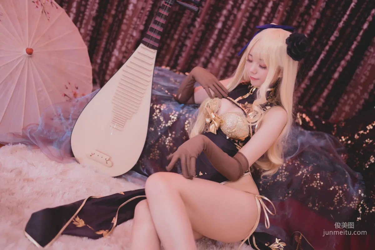 Xiaoye Meizi w 'Golden Lotus Qipao' [COSPLAY Beauty] Photo Set photo 7