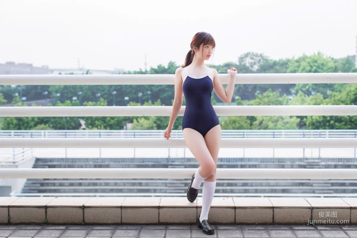 COSER Wenmei Bujiang Daoli, JK + White Stockings + School Swimsuit [COSPLAY] Photo Set photo 20
