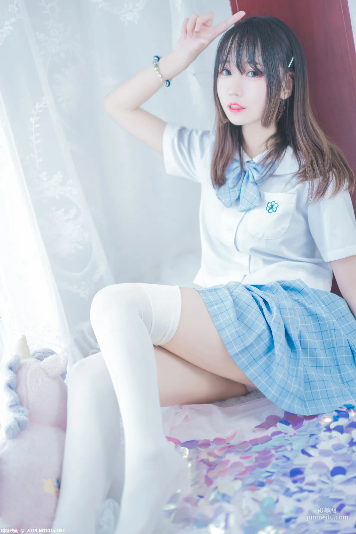 《蓝白梦幻少女》 [喵糖映画] VOL.019 写真集44