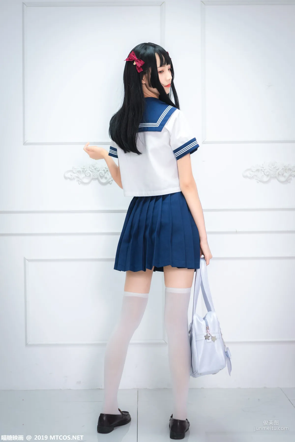 《蓝白水手服少女》 [喵糖映画] VOL.012 写真集4