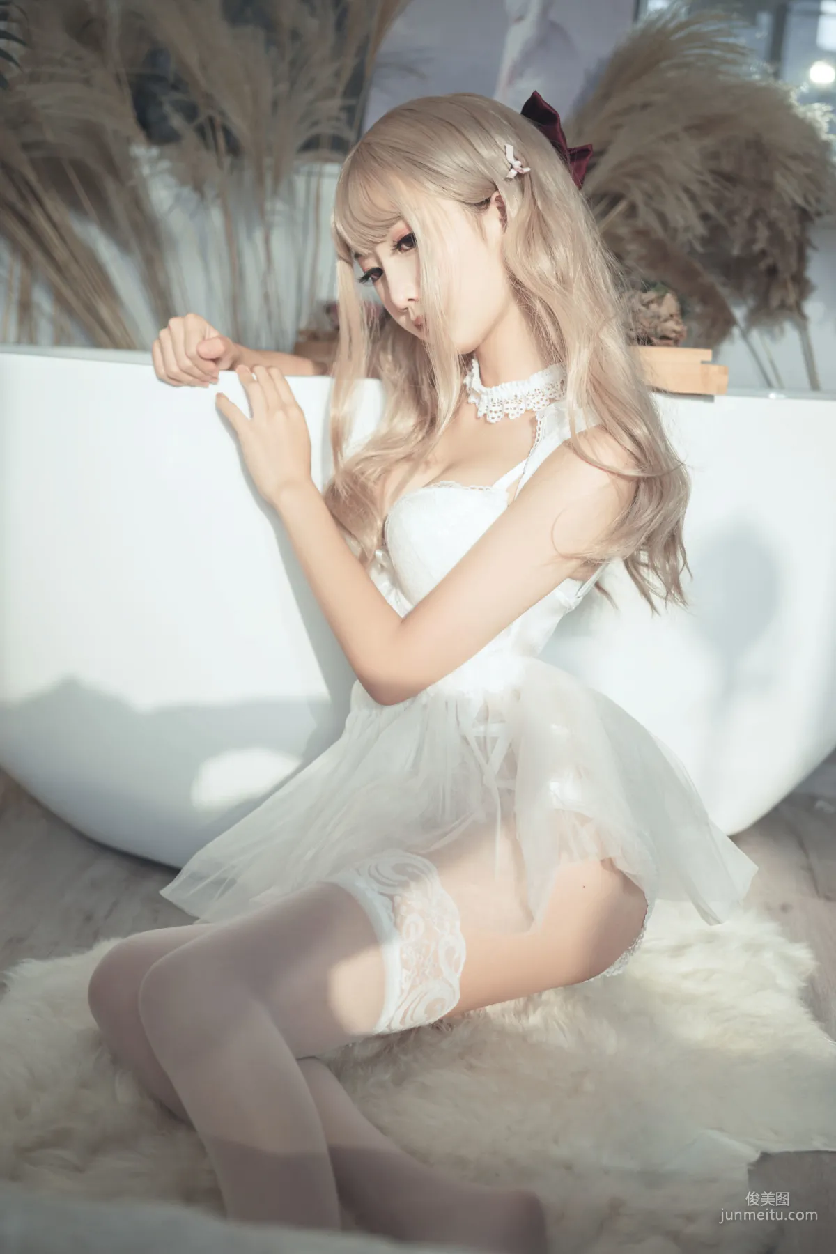 COSER Mianbing Xianer, Retro Lingerie Set [Cosplay] Photo Set photo 17