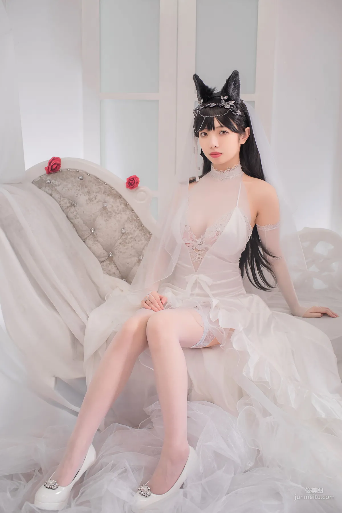 Wenmei Bujiang Daoli, Atago Bride [COSPLAY Web Idols] Photo Set photo 1