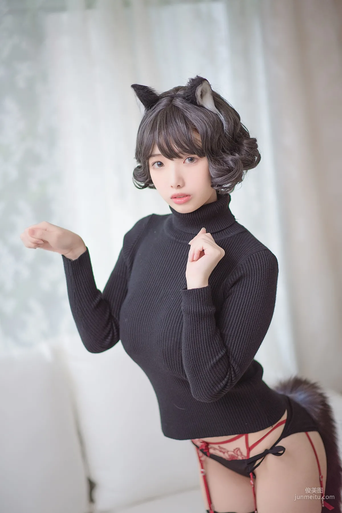 Wenmei Bujiang Daoli, Black Cat Lingerie [COSPLAY] Photo Set photo 14