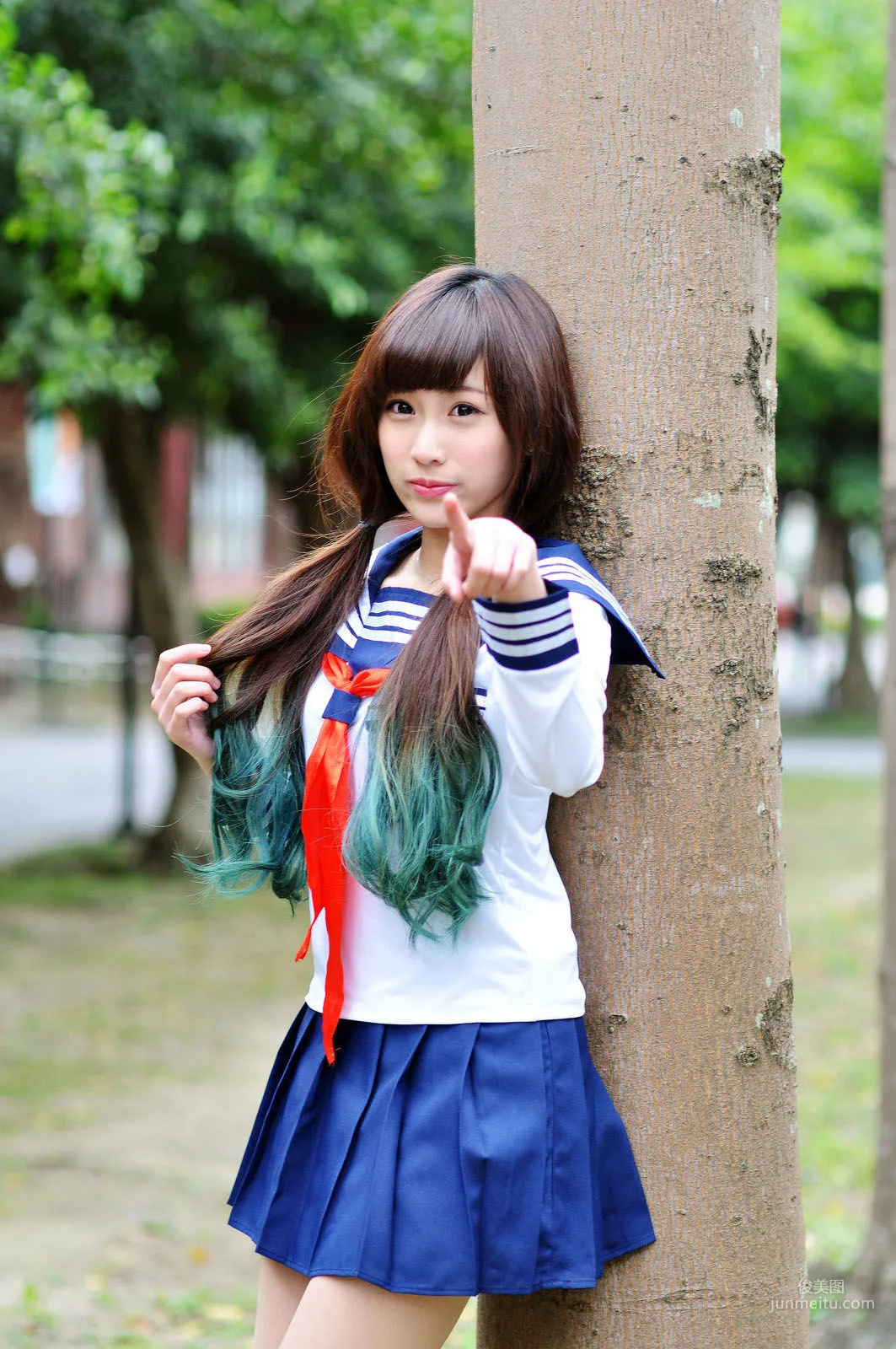 Zhang Chushan, Taipei Zhongshan Station McDonald's, School Beauty Goddess Park Fresh Outdoor Shoot Photo Set photo 44