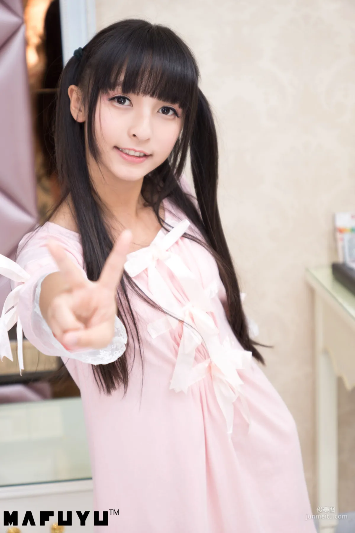 Shenle Banzhen Dong, Pink and White Stripes Series [Cosplay Collection] Photo Set photo 13