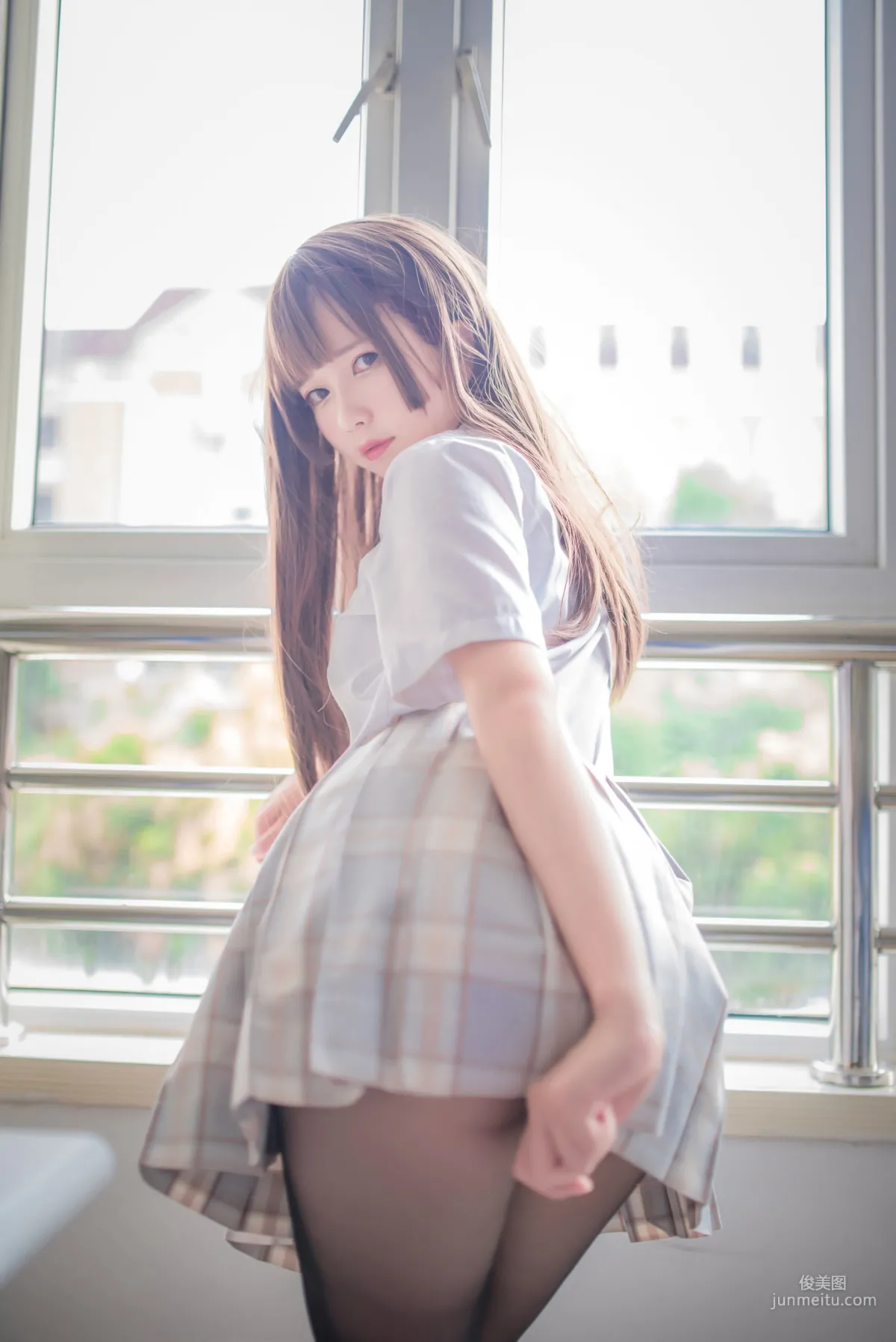 白金Saki《制服黑絲》 [COSPLAY福利] 寫真集 23