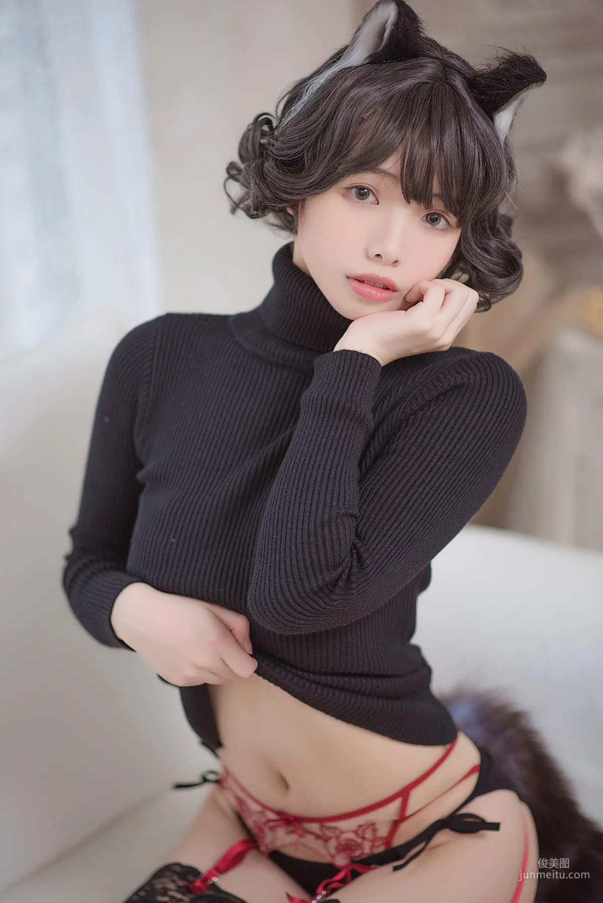 Wenmei Bujiang Daoli, Black Cat Lingerie [COSPLAY] Photo Set photo 11