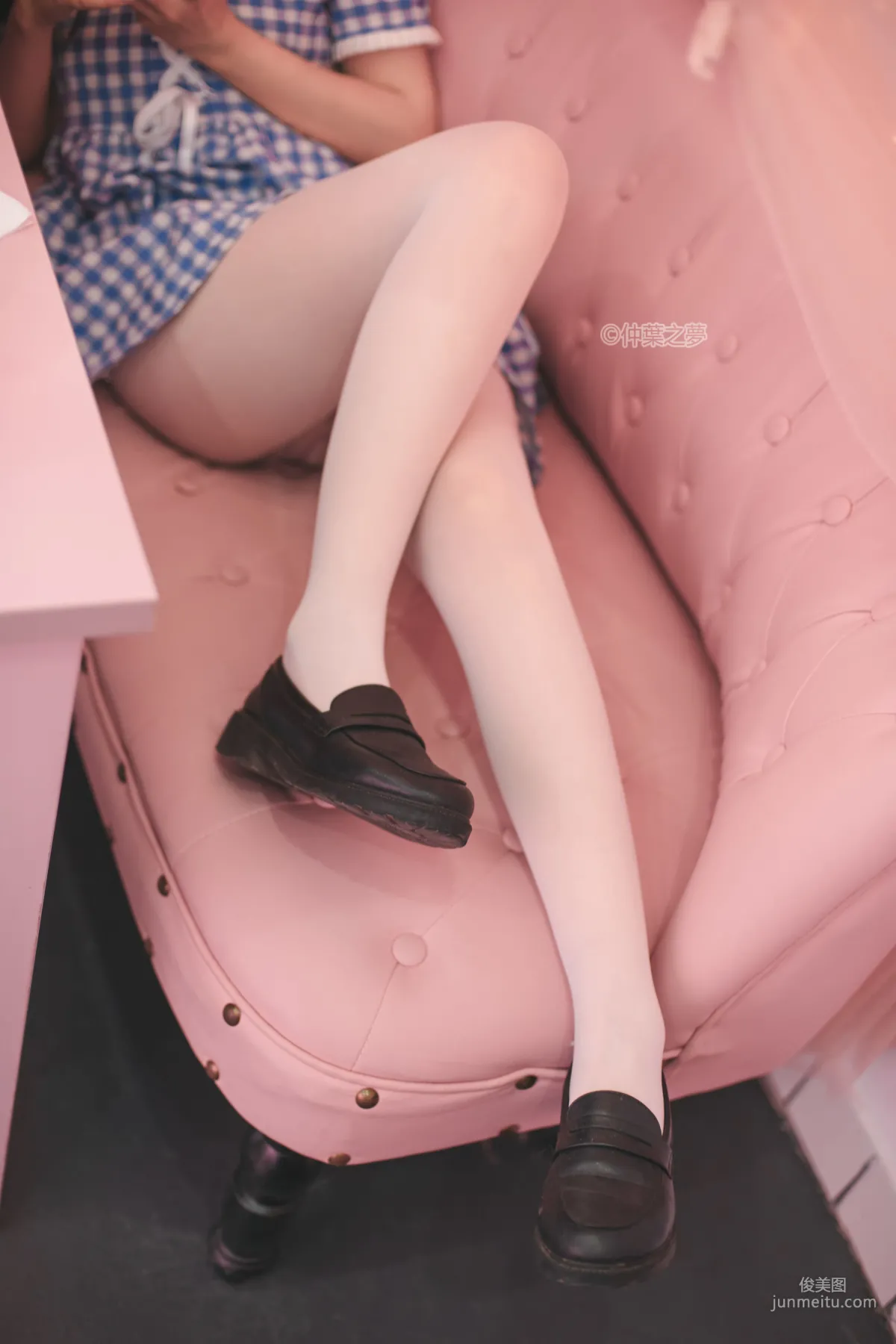《蓝白格子连衣裙》 [轻兰映画] SPL.010 写真集9