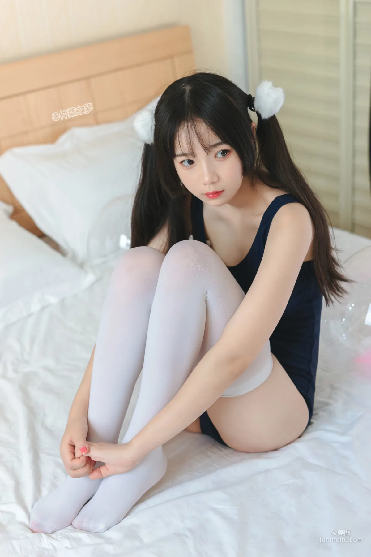 White Stockings School Swimsuit [Qinglan Yinghua] SPL.011 Photo Set photo 44