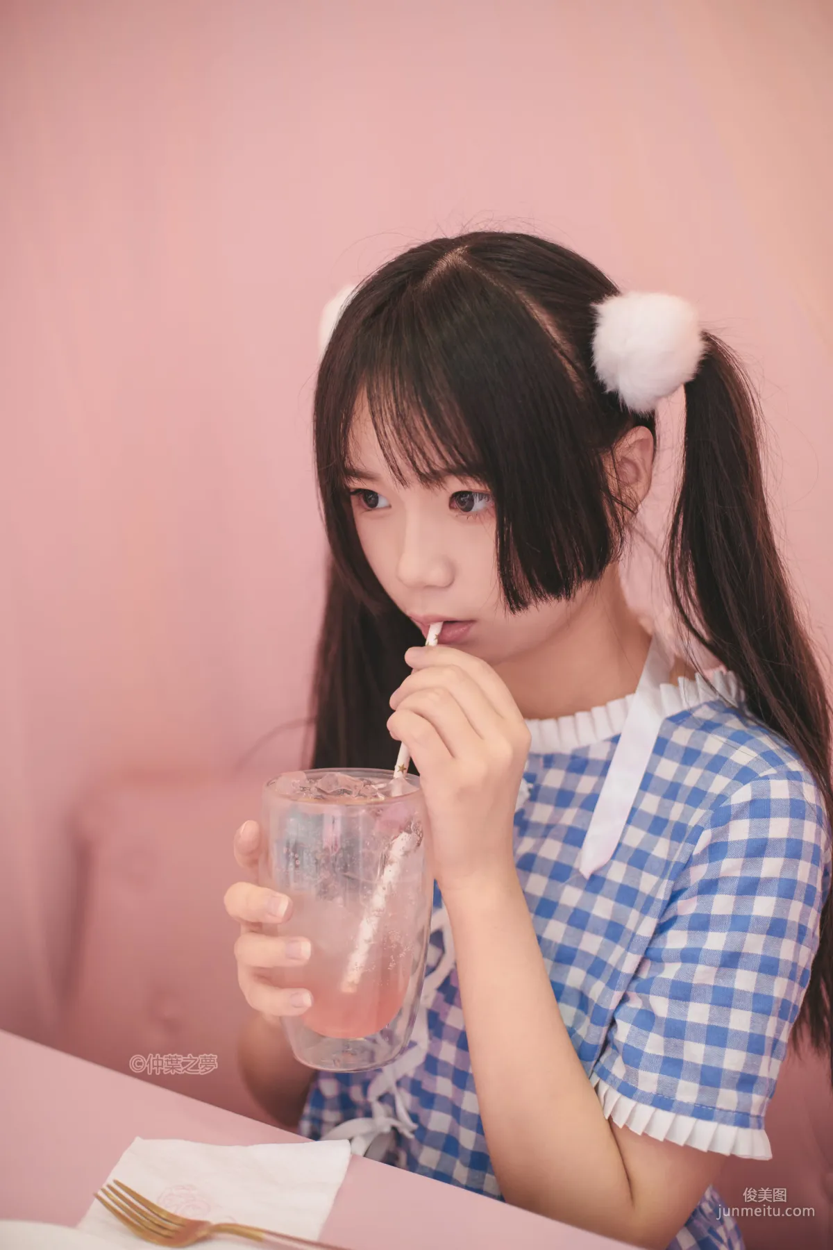 《蓝白格子连衣裙》 [轻兰映画] SPL.010 写真集7