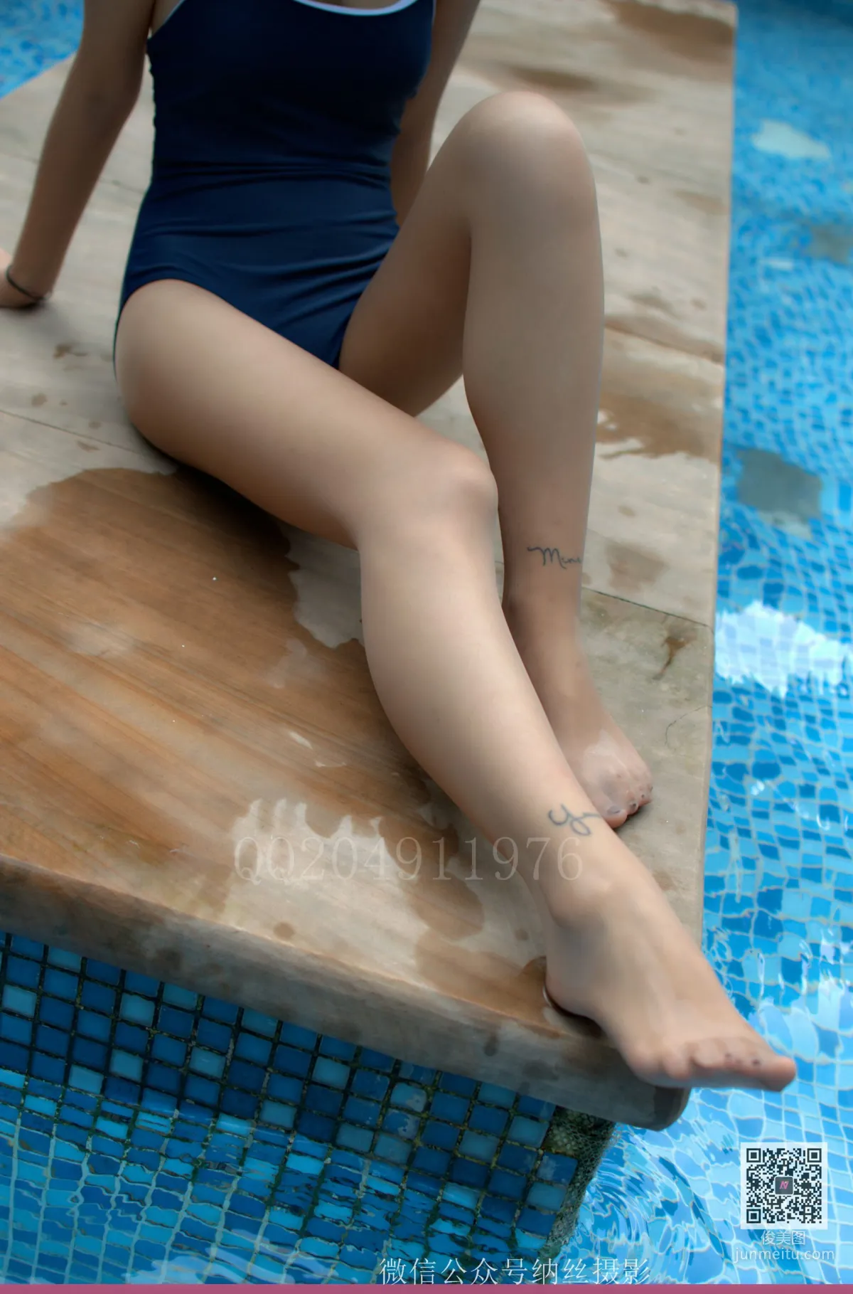Guo Er, School Swimsuit and Flesh Stockings Wet Body Temptation [NASI] NO.028 Photo Set photo 100
