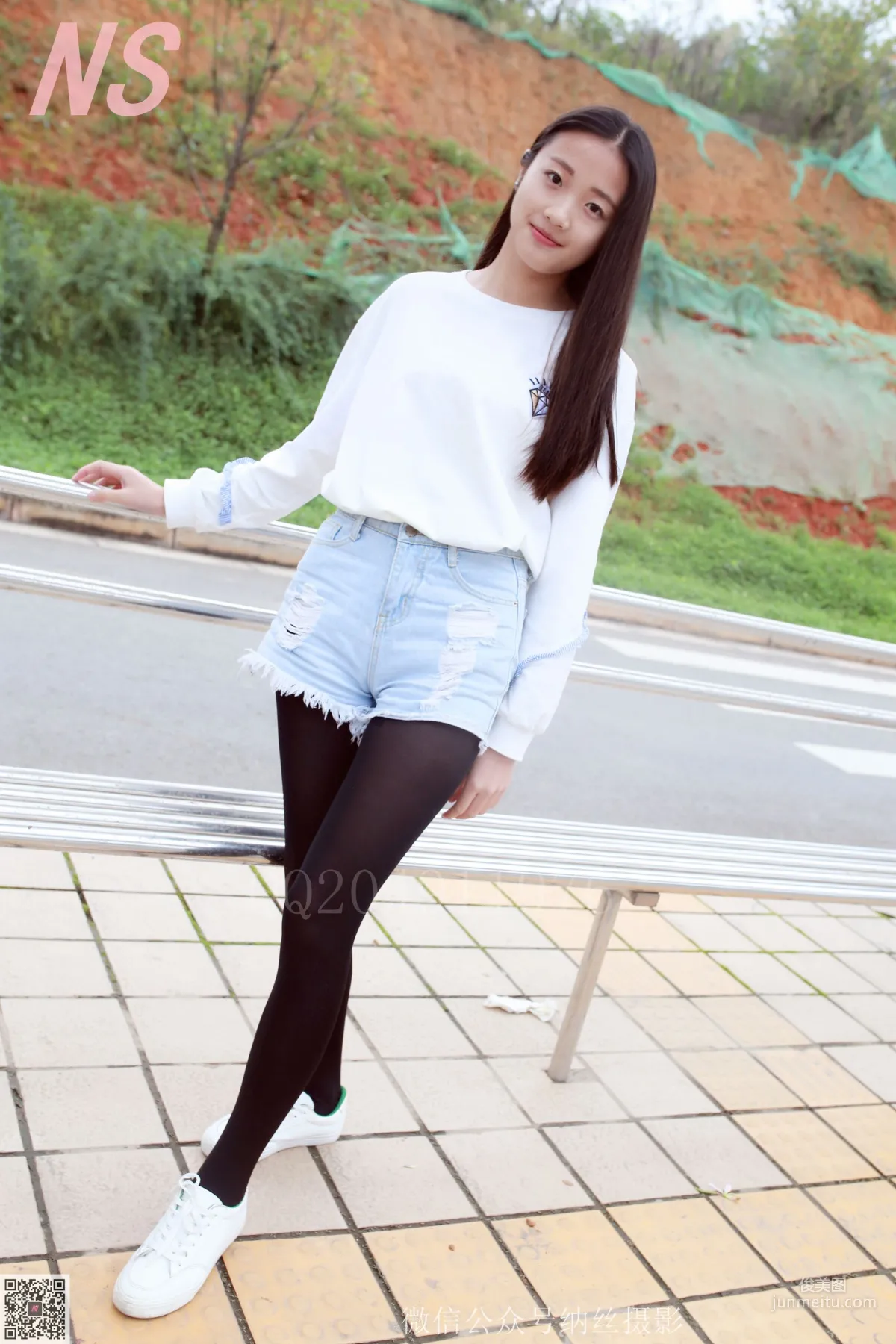 Chen Nuanyang "Denim Shorts, Black Stockings" [NASI] NO.061 Photo Set photo 10