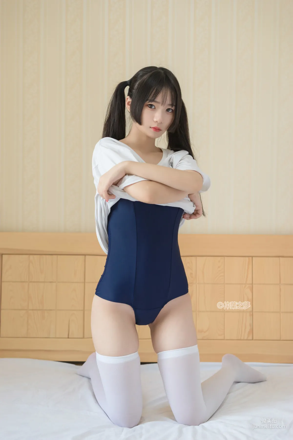 White Stockings School Swimsuit [Qinglan Yinghua] SPL.011 Photo Set photo 11