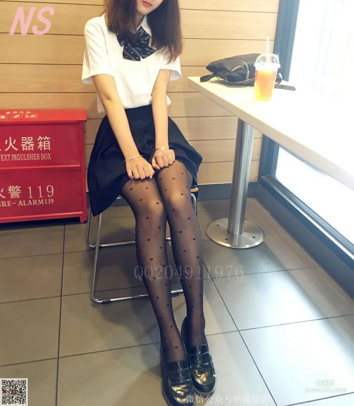Wen Wen, OL Black Polka Dot Stockings [NASI] NO.057 Photo Set photo 7