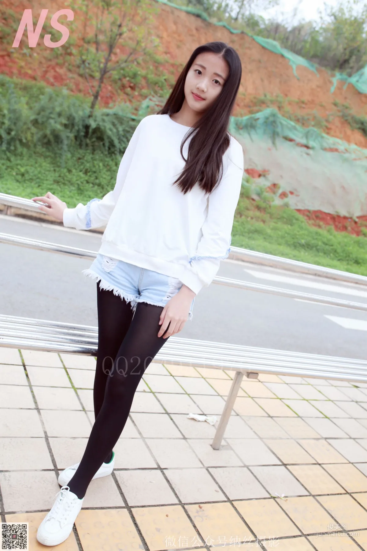 Chen Nuanyang "Denim Shorts, Black Stockings" [NASI] NO.061 Photo Set photo 9
