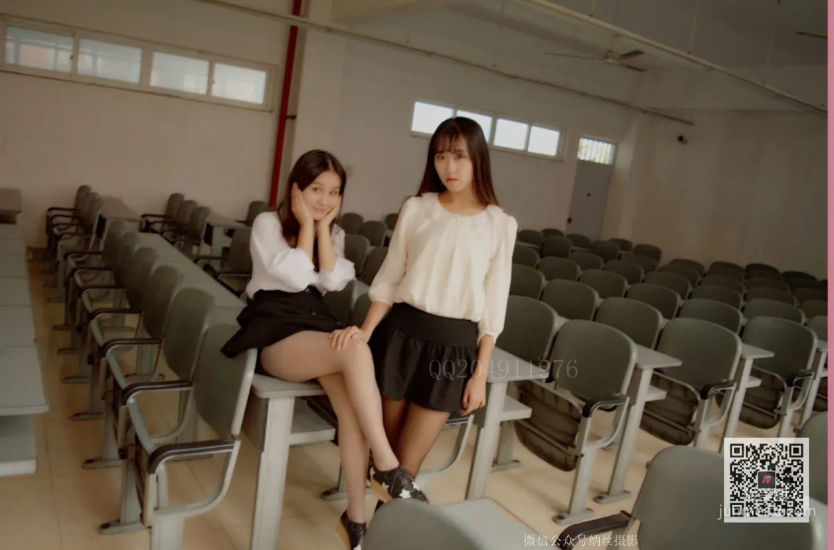 Wu Xueer & Zhang Qi, Black Stockings and Nude Stockings Classroom Ultimate Temptation [NASI] NO.022 Photo Set photo 5