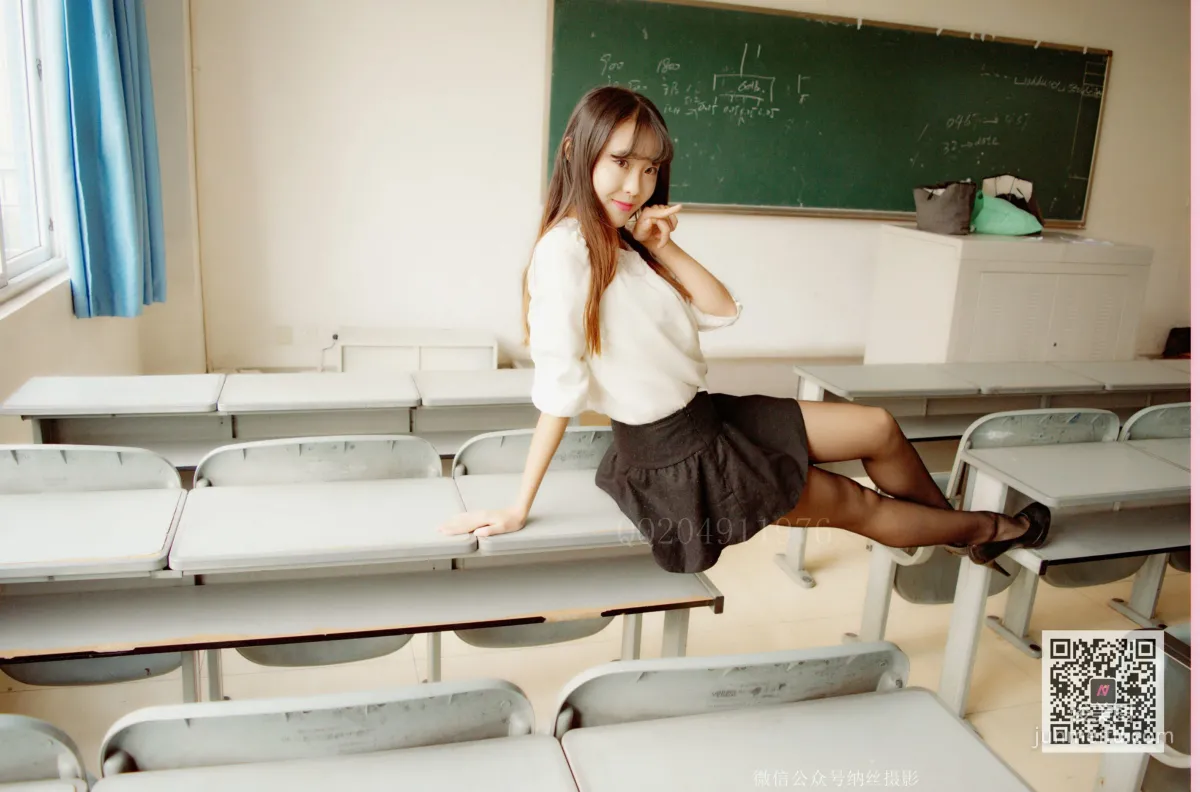 Wu Xueer, Pure Girl Classroom Black Stockings [NASI] NO.021 Photo Set photo 7