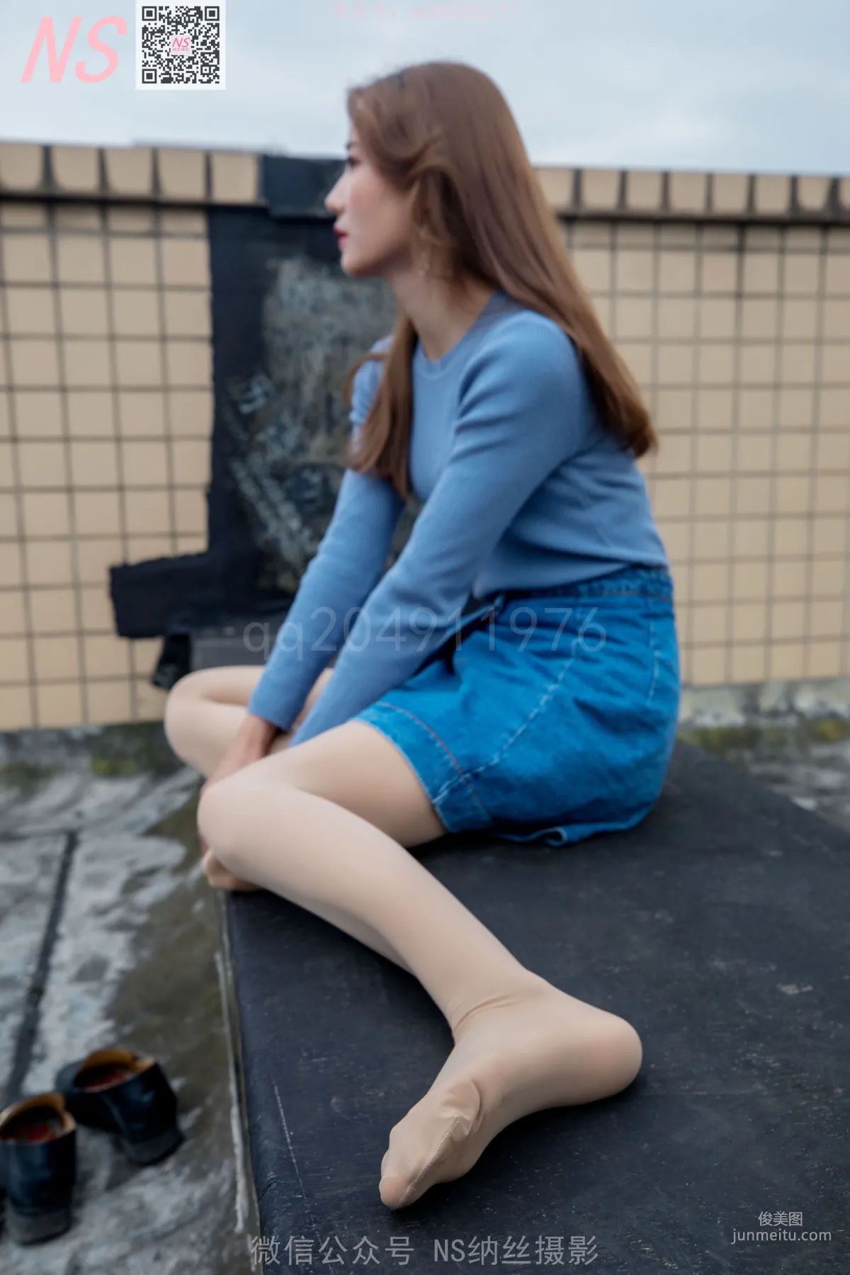 舒怡《女神天台肉色丝袜》 [纳丝摄影] 写真集98