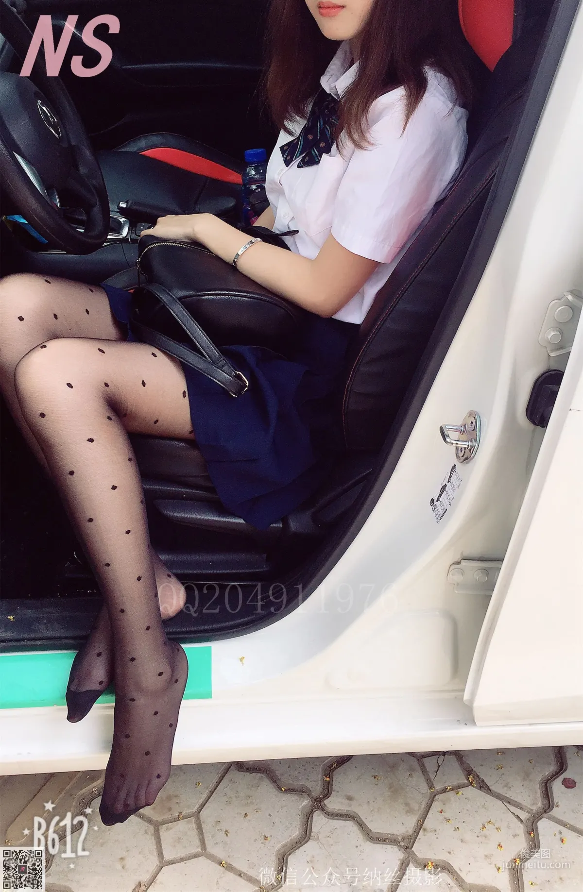 Wen Wen, OL Black Polka Dot Stockings [NASI] NO.057 Photo Set photo 12