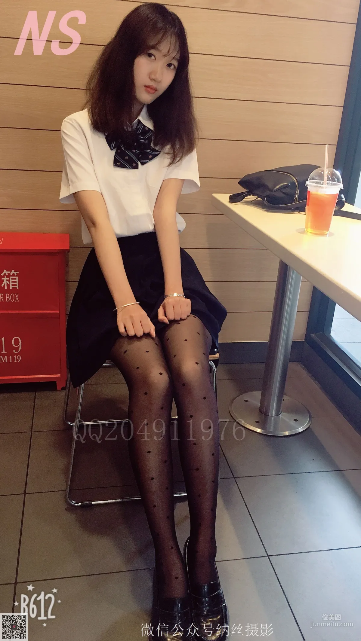 Wen Wen, OL Black Polka Dot Stockings [NASI] NO.057 Photo Set photo 5