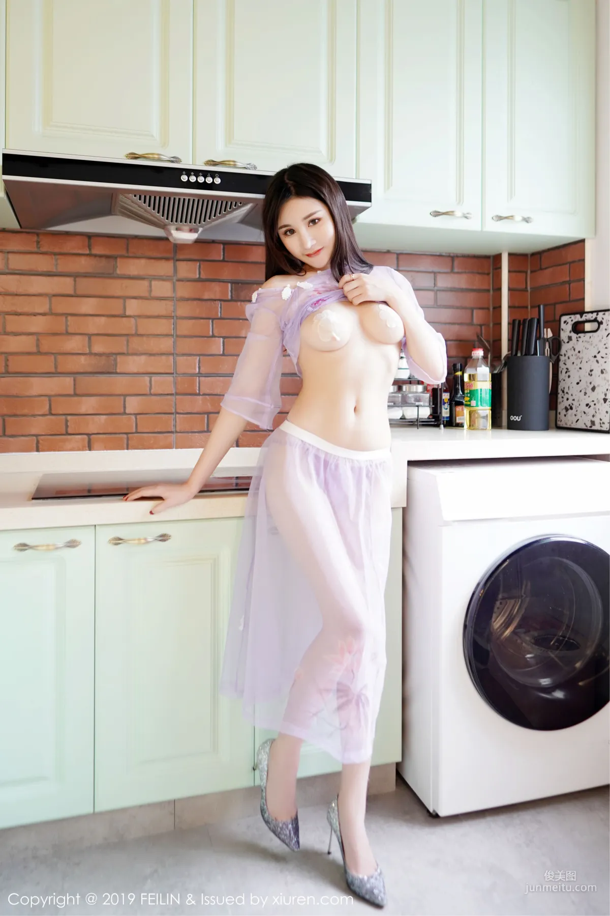 Celina Qingyan, Sexy Bikini and Pink Sheer Lingerie Temptation [FeiLin] VOL.216 Photo Set photo 35