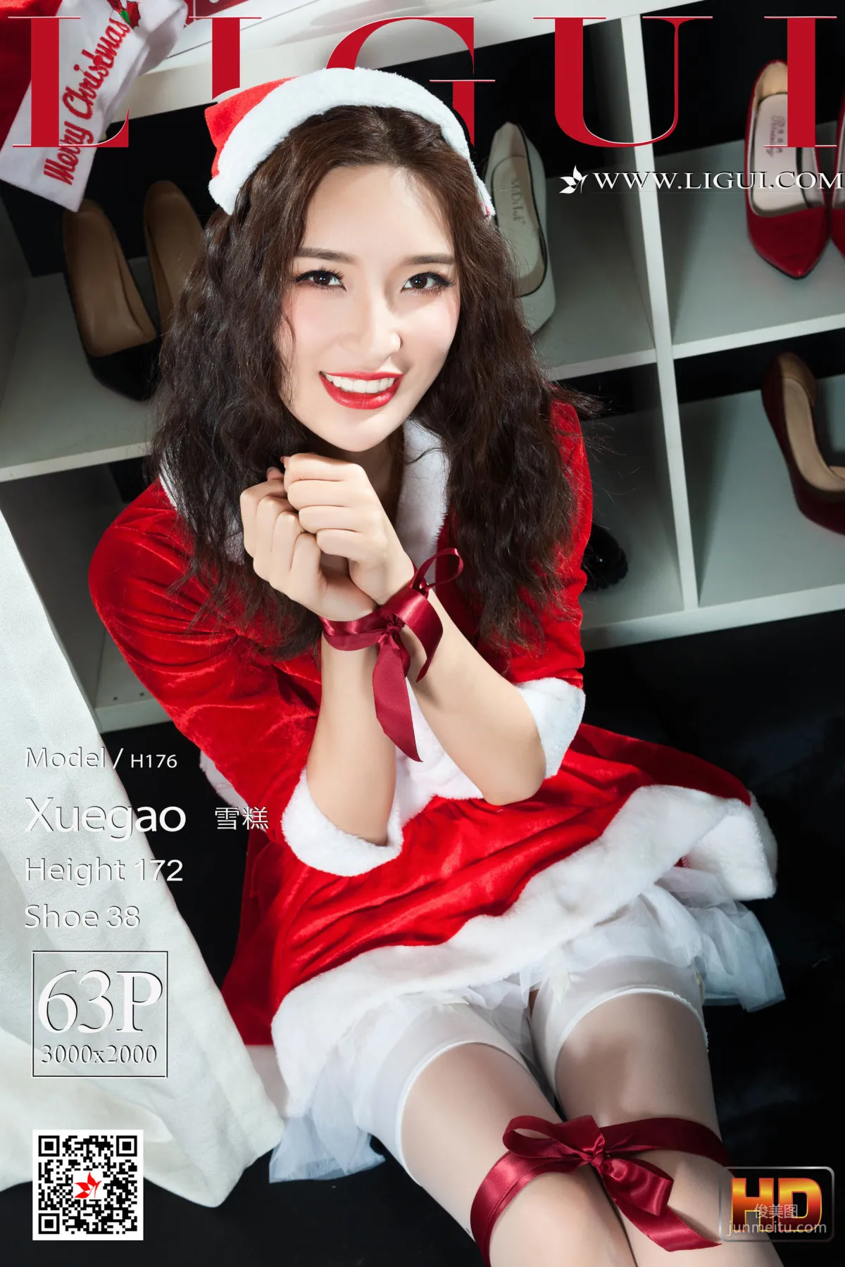 雪糕《白丝圣诞老人》 [丽柜Ligui] 写真集1